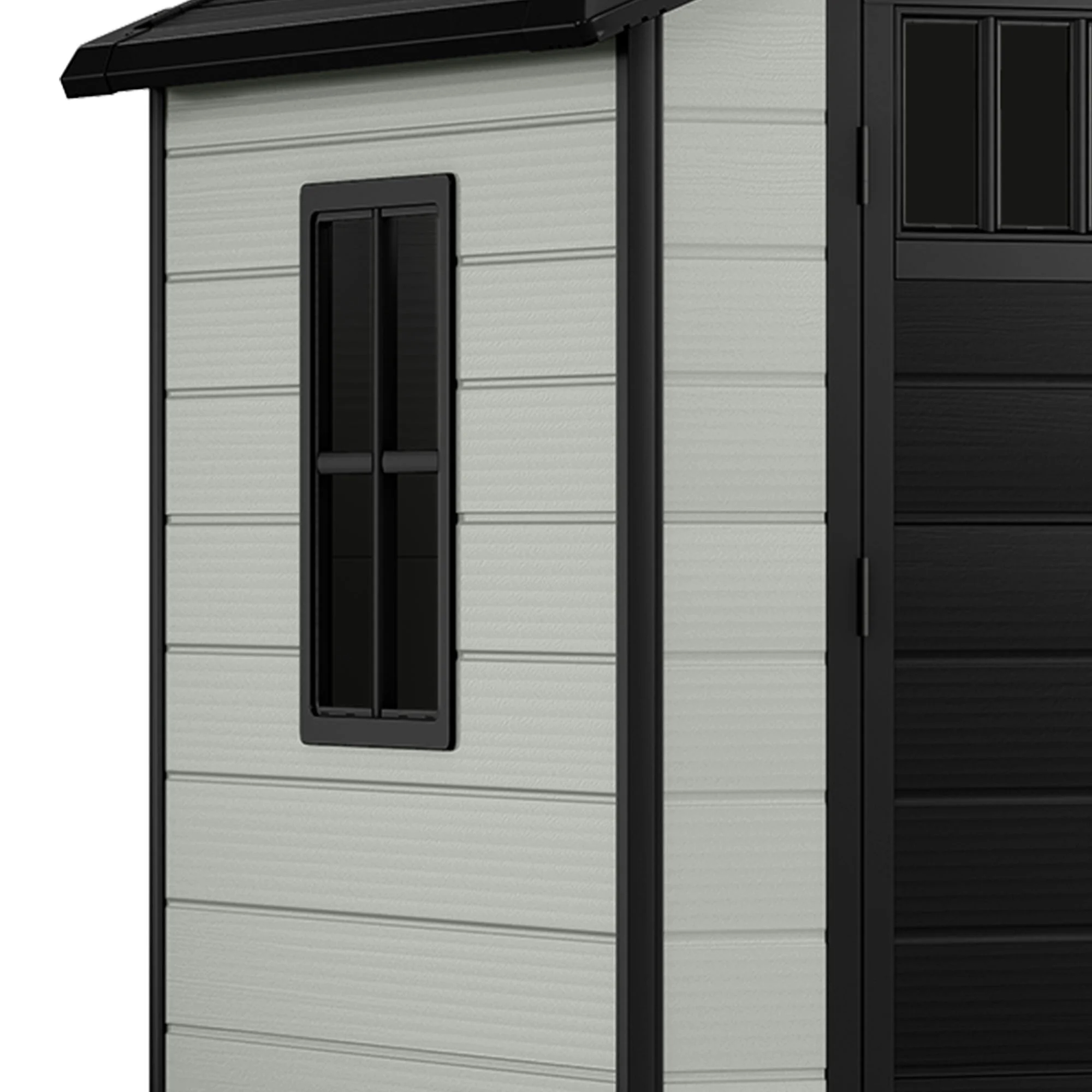 Yitahome | 6x4.4 FT Blue-Gray Outdoor Resin Shed with Floor and