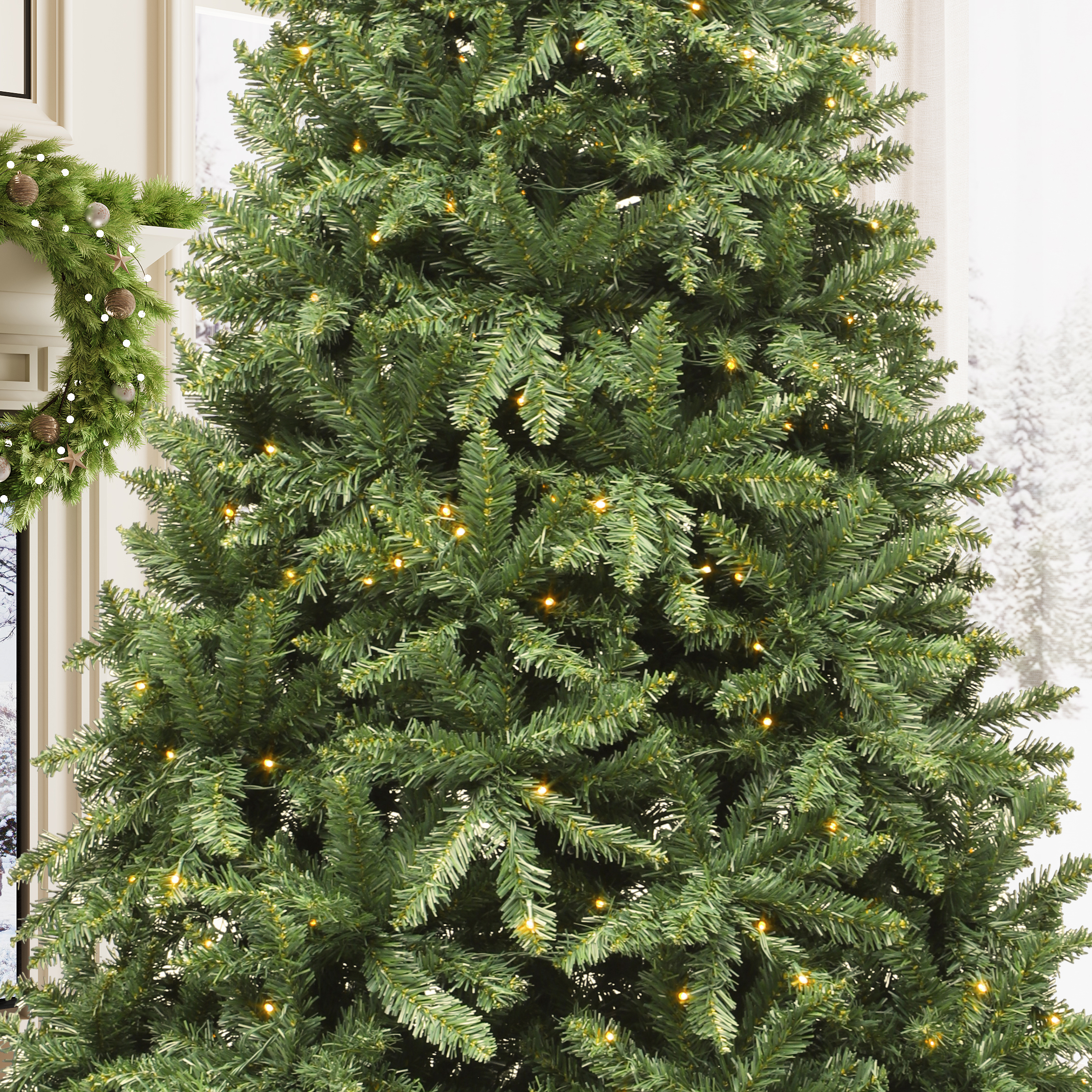 Yitahome | Christmas Sale 6ft Green Hinged Christmas Tree with 9