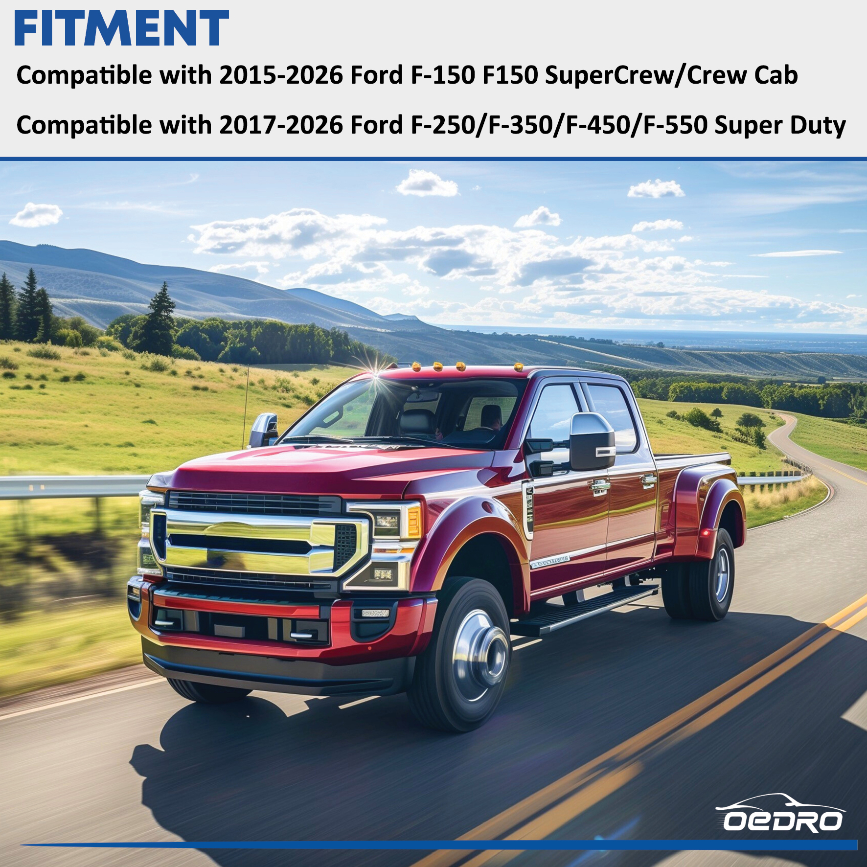 Side view of OEDRO Under Seat Storage Box for 2015-2026 Ford F150 SuperCrew Cab & Crew Cab, 3-in-1 Design Max Storage