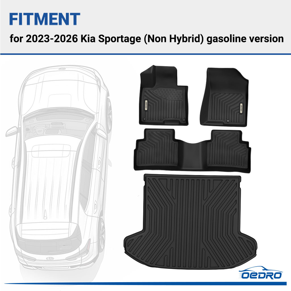 Side view of OEDRO Floor Mats Liners & Carpet Mat All-Weather for 2023-2026 Kia Sportage (Not for Hybrid)