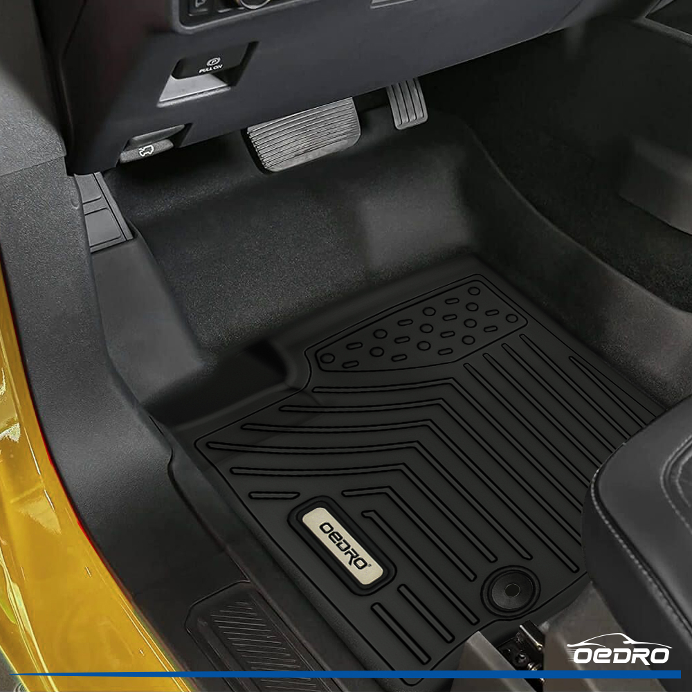 Side view of OEDRO Floor Mats Set for 2022-2025 Jeep Grand Cherokee Custom Fit All Weather Front & Rear Row Car Floor Mats Set