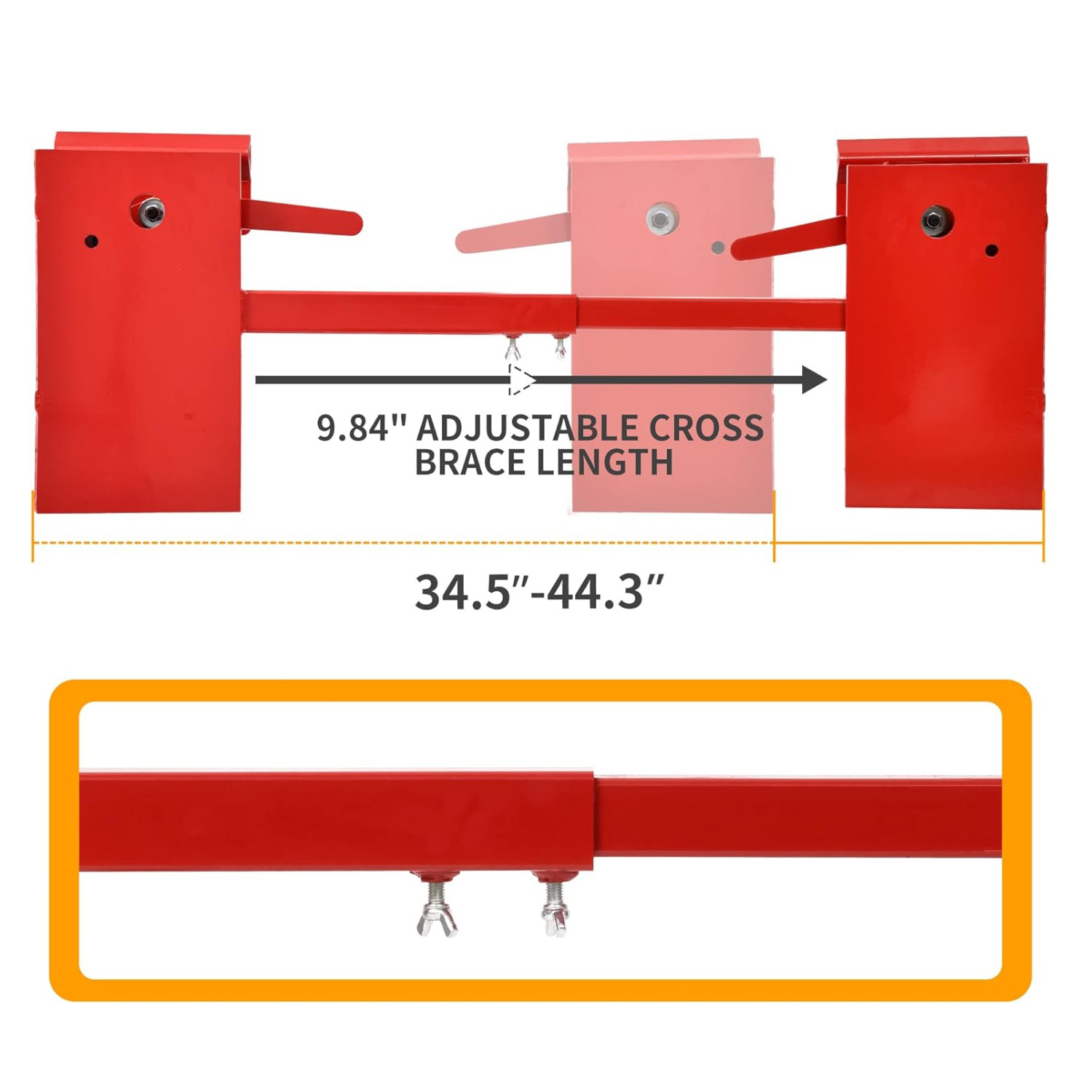 Side view of YITAMOTOR® Skid Steer Quick Attach Adapter Universal Attachment Plate Quick Tach Conversion Adapter Mount Compatible for Kubota Bobcat