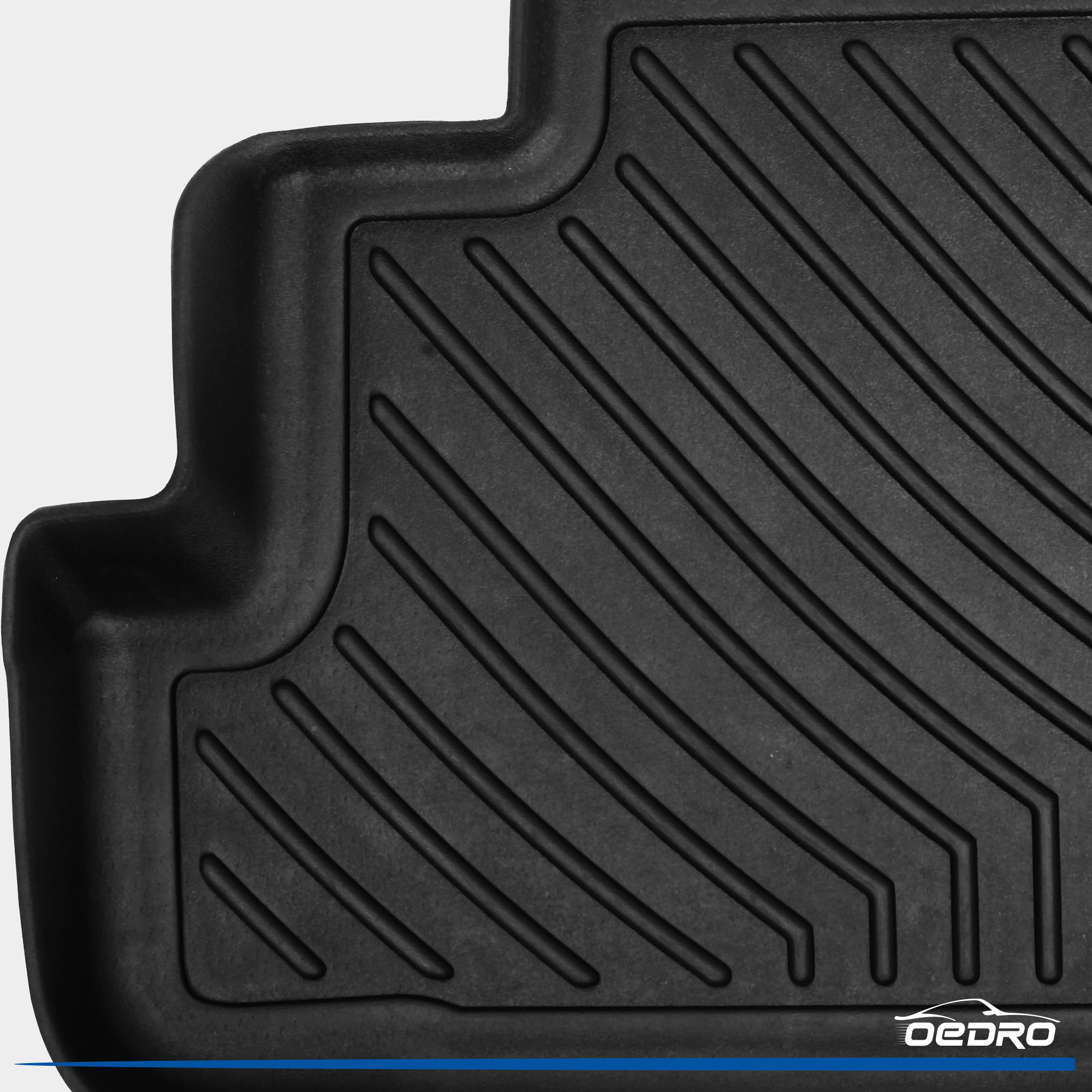 Side view of OEDRO Floor Mats & Cargo Liner Full-Set for 2022-2025 Nissan Pathfinder, Custom-Fit All-Weather TPE Full 3-Row Protection for 7-Passenger Models