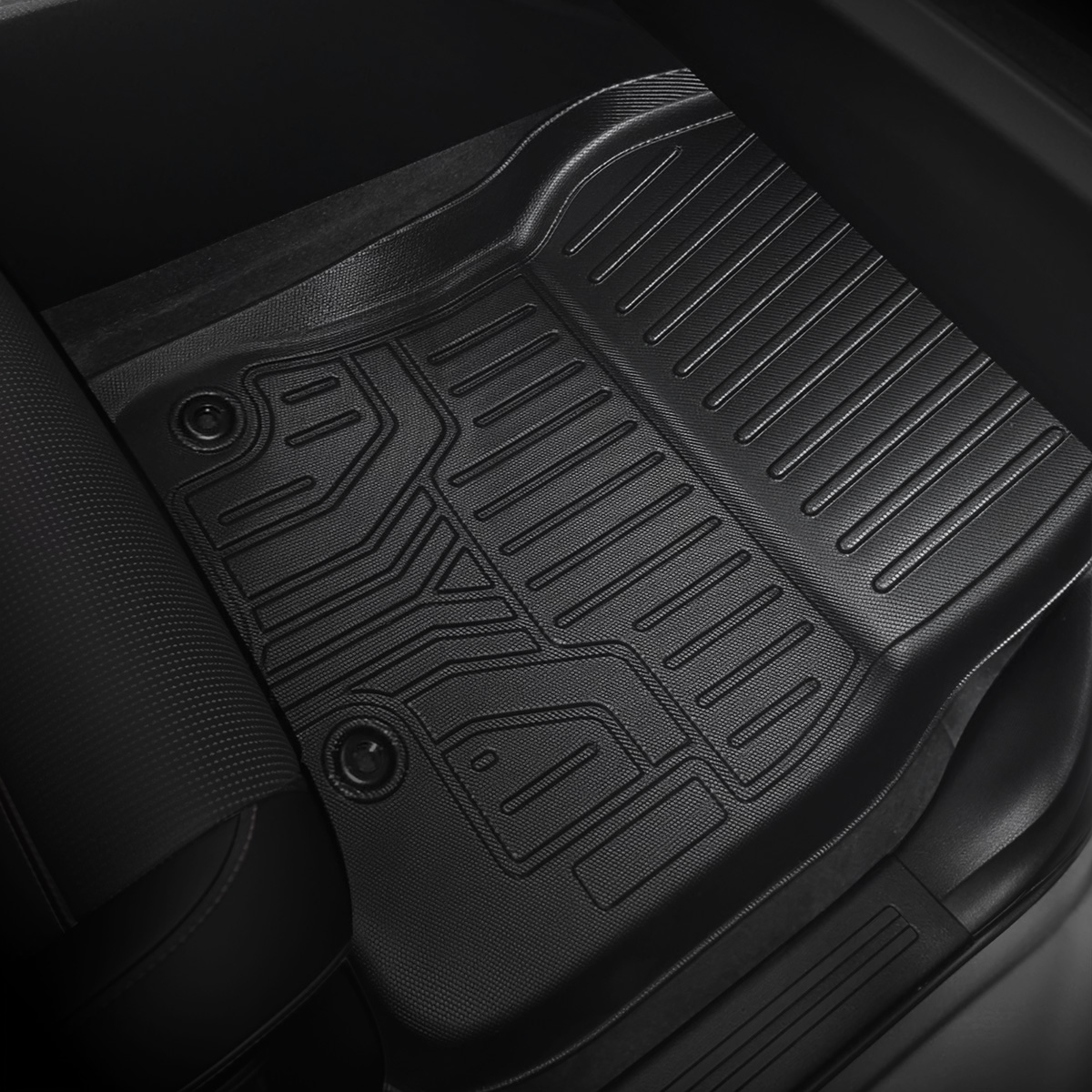 Side view of Custom Fit All-Weather Floor Mats & Cargo Liner for 2023-2026 Honda CR-V Hybrid, TPE Floor Liners & Cargo Mat Full Set, Black