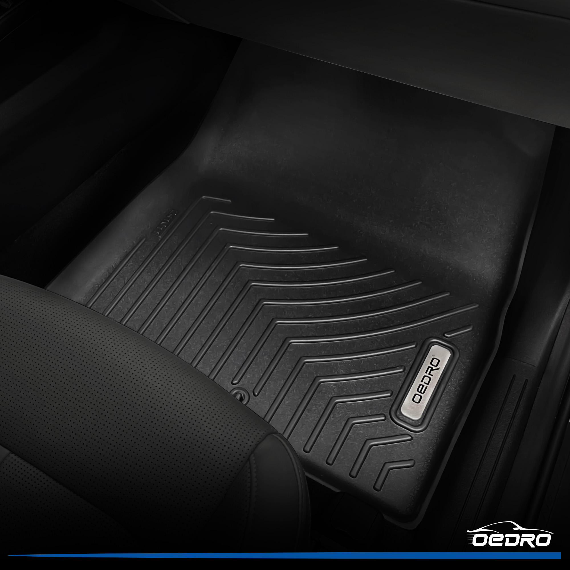 Side view of Floor Mats & Trunk Mat with Backrest Mat Fit for 2025-2021 Kia Sorento 6 Seats & 7 Seats(Not for Hybrid)，Unique TPE All-Weather Guard Floor Liner Set