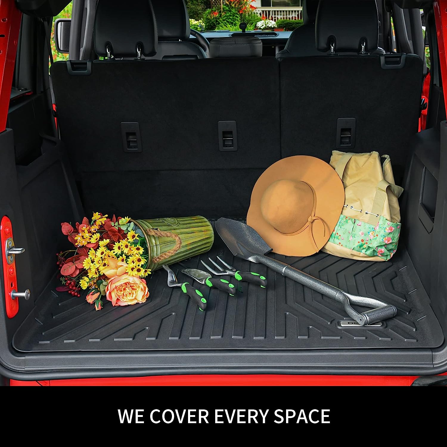 Side view of OEDRO Cargo Liner for 2010-2017 Chevrolet Equinox/GMC Terrain, All-Weather Custom Fit Trunk Cargo Mat