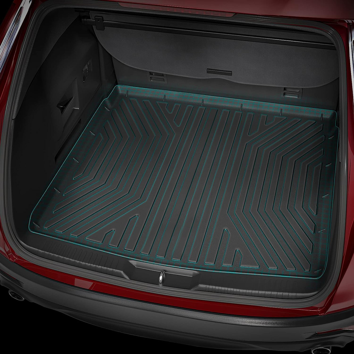 Side view of OEDRO Cargo Liner for 2010-2017 Chevrolet Equinox/GMC Terrain, All-Weather Custom Fit Trunk Cargo Mat