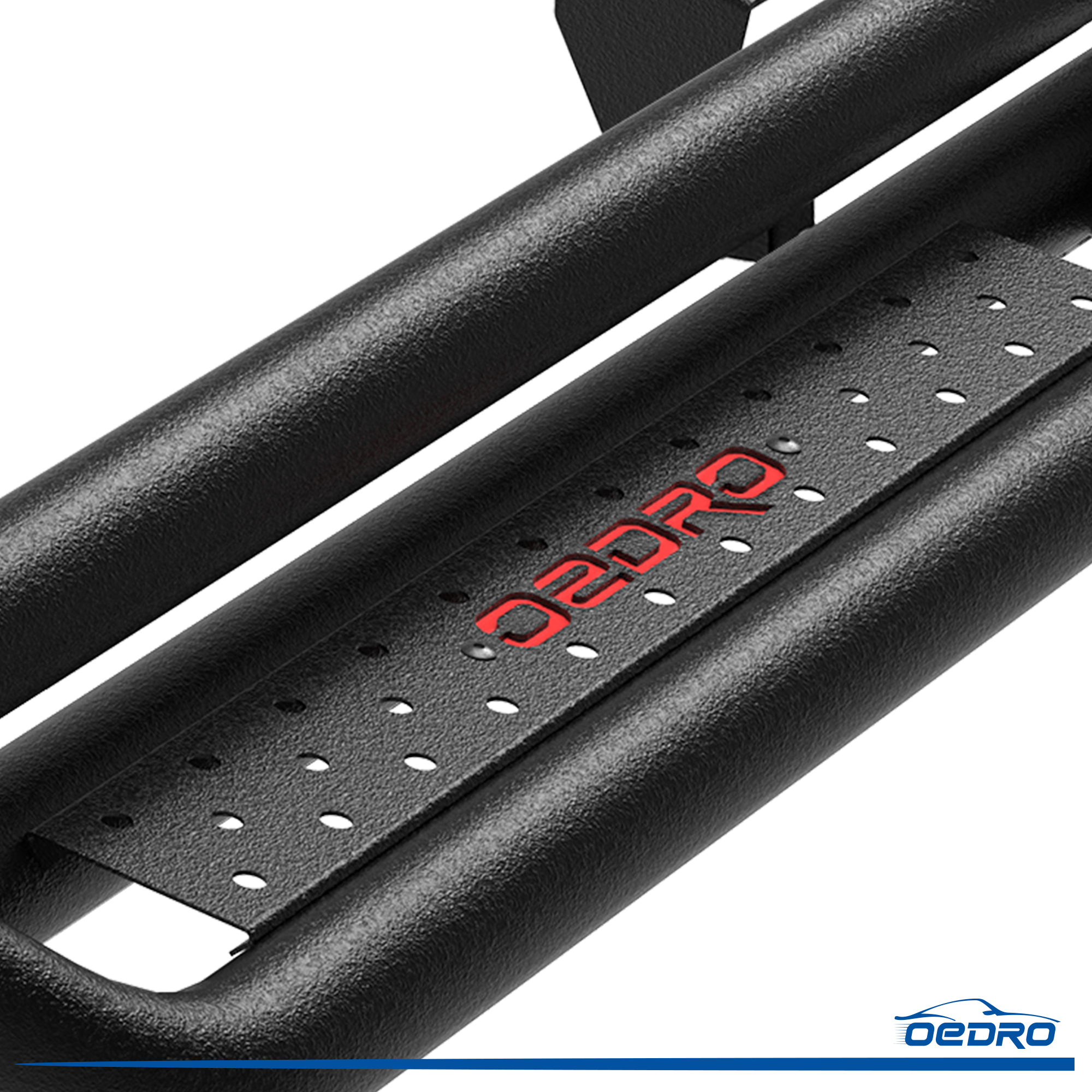 Side view of OEDRO 6'' Running Boards for 2019-2026 Chevy Silverado/GMC Sierra 1500, 2020-2026 Chevy Silverado/GMC 2500HD 3500HDCrew Cab(Excl. 2019 1500LD/Limited)