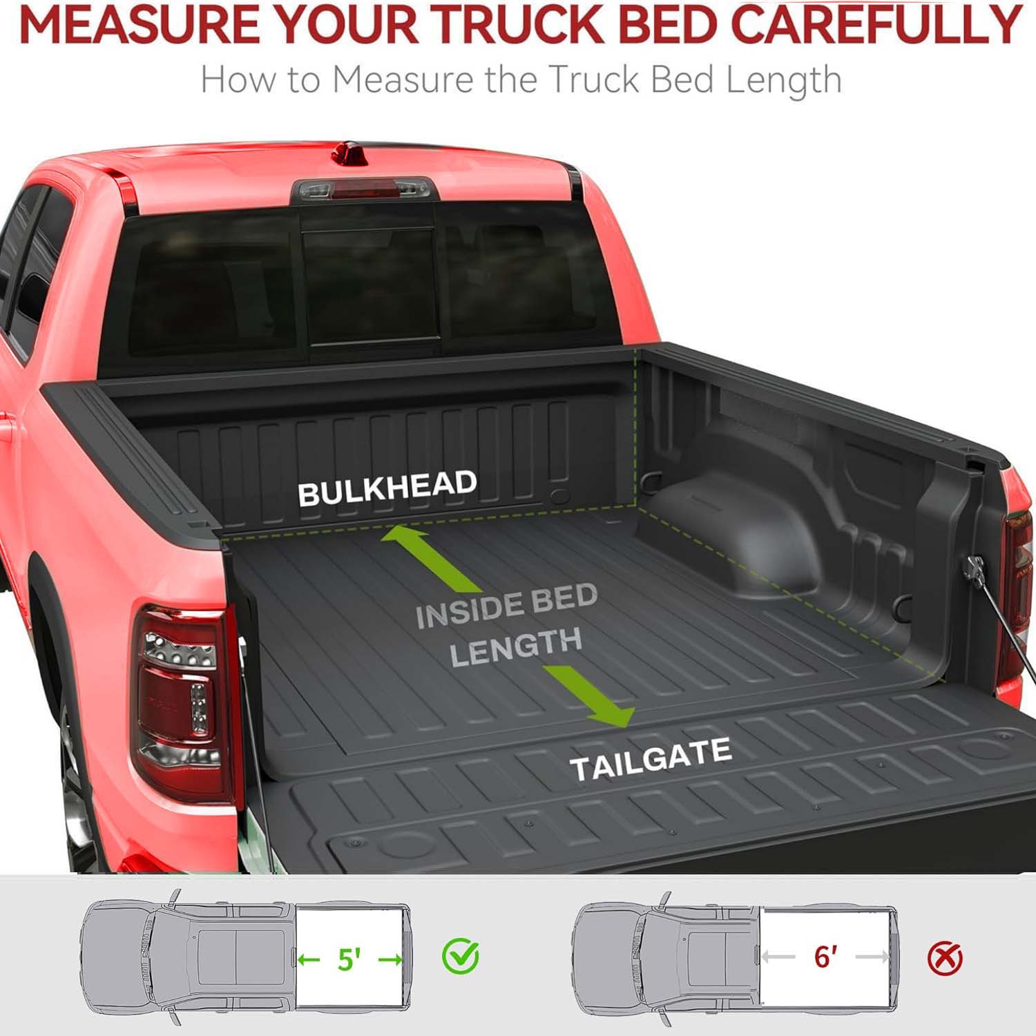 Side view of 5FT Soft Roll Up Tonneau Cover for 2005-2025 Nissan Frontier (w/ Utili-Track System) | Waterproof Truck Bed Cover | Easy No-Drill Installation