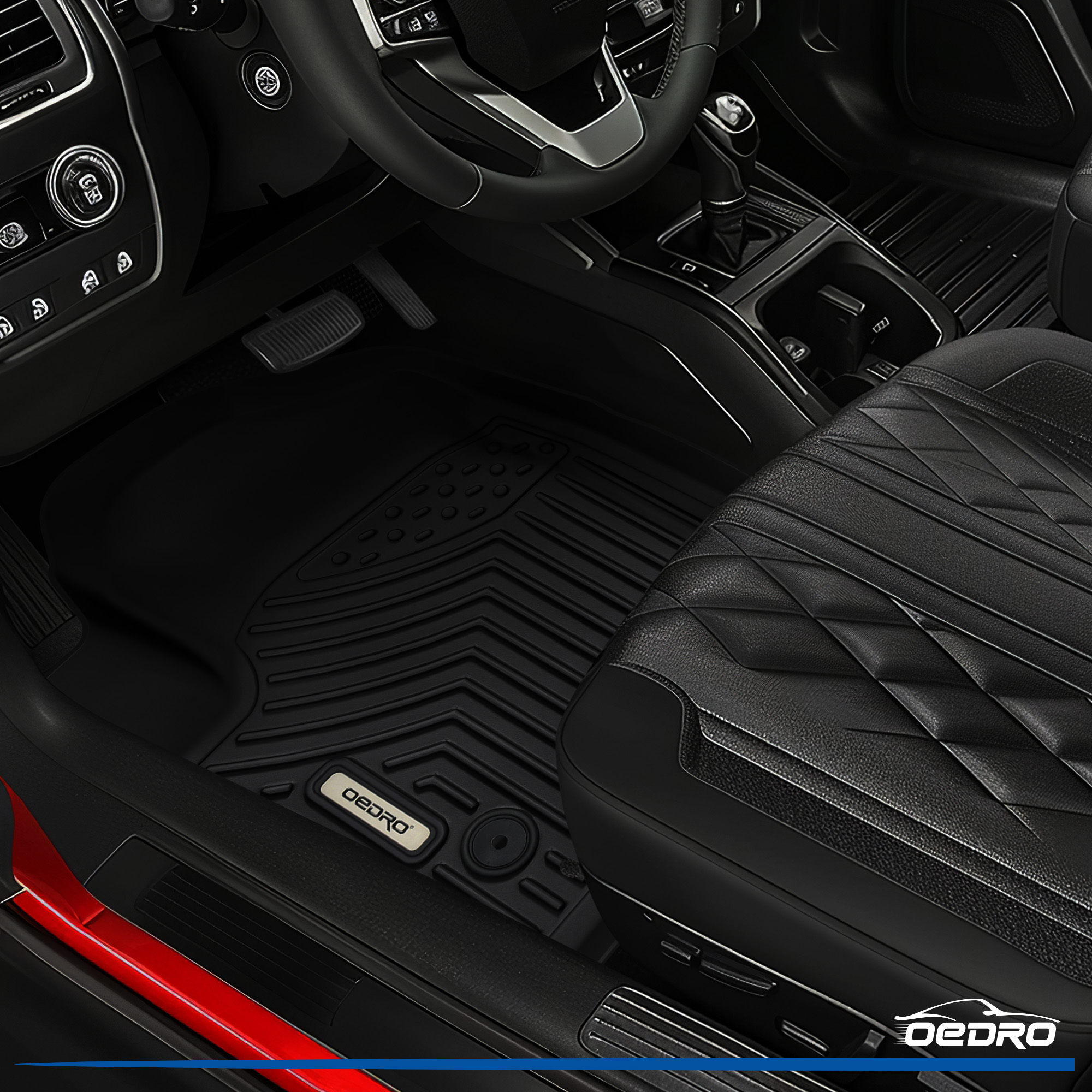 Side view of OEDRO Floor Mats & Cargo Liner for 2021-2025 Chevy Tahoe/GMC Yukon TPE All-Weather Floor Mat Liners Only for Bucket Seats