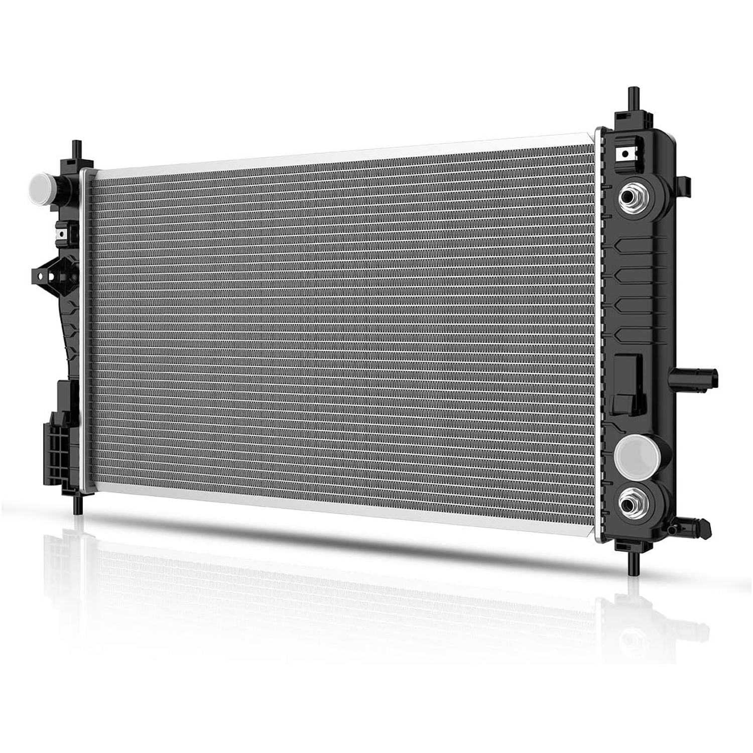 Side view of YITAMOTOR® Radiator Compatible with 2013-2015 Chevy Malibu, for 2016 Malibu Limited, for 2016-2018 Impala LS LT LTZ l4 2.5L ATRD1068
