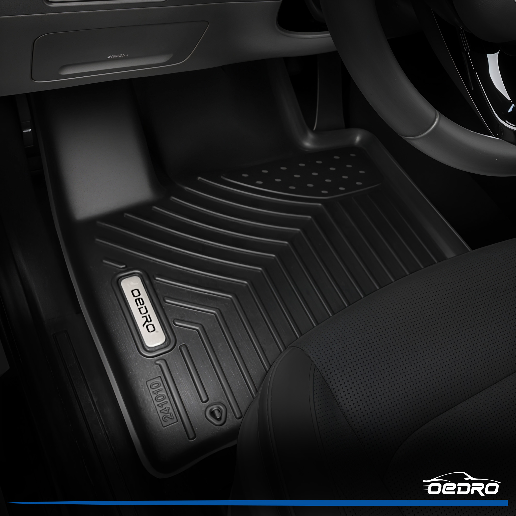 Side view of Floor Mats & Trunk Mat with Backrest Mat Fit for 2025-2021 Kia Sorento 6 Seats & 7 Seats(Not for Hybrid)，Unique TPE All-Weather Guard Floor Liner Set