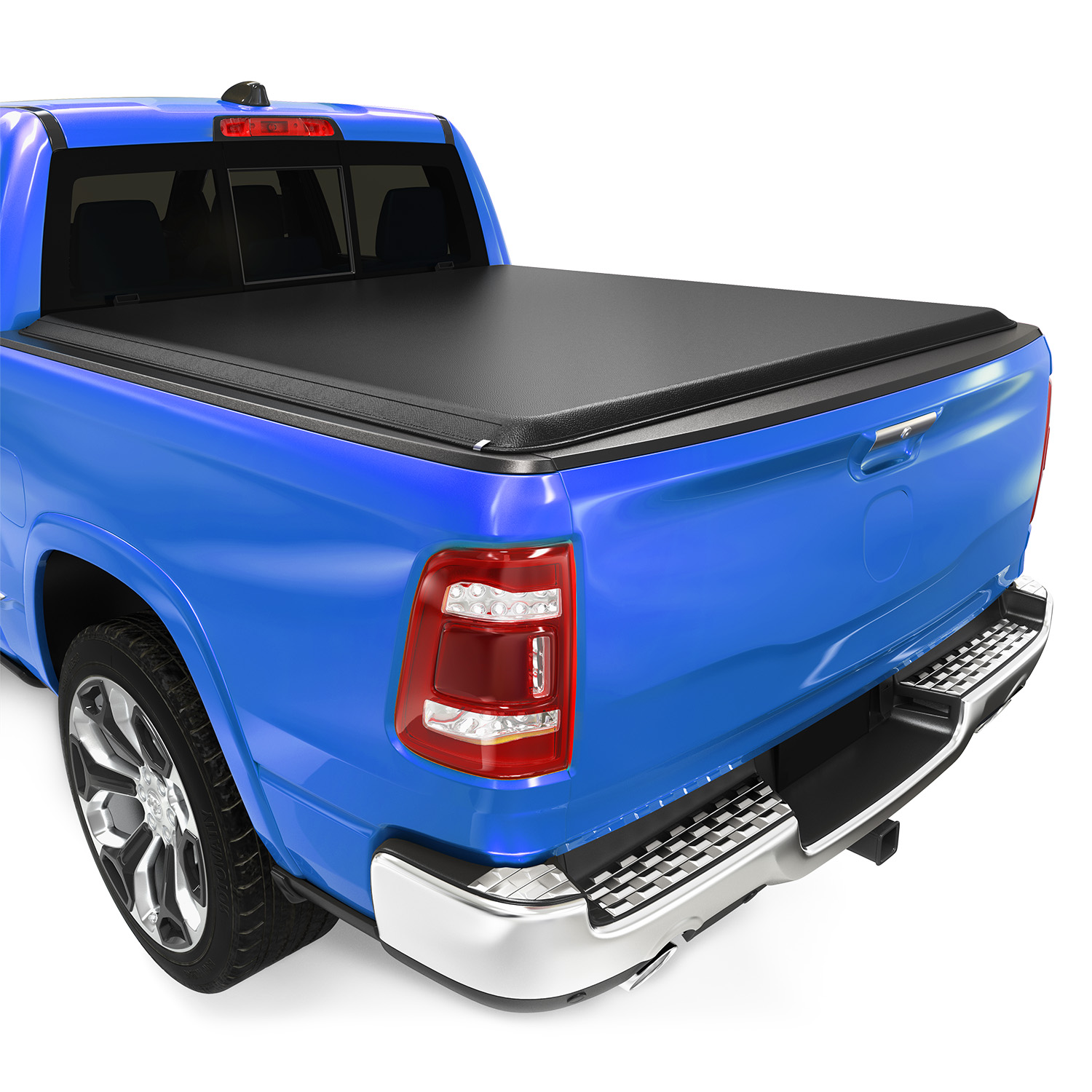 YITAMOTOR® Soft Roll Up Truck Bed Tonneau Cover Compatible with 2019-2025 Dodge Ram 1500 New Body Style 6.4 ft Bed Without Rambox