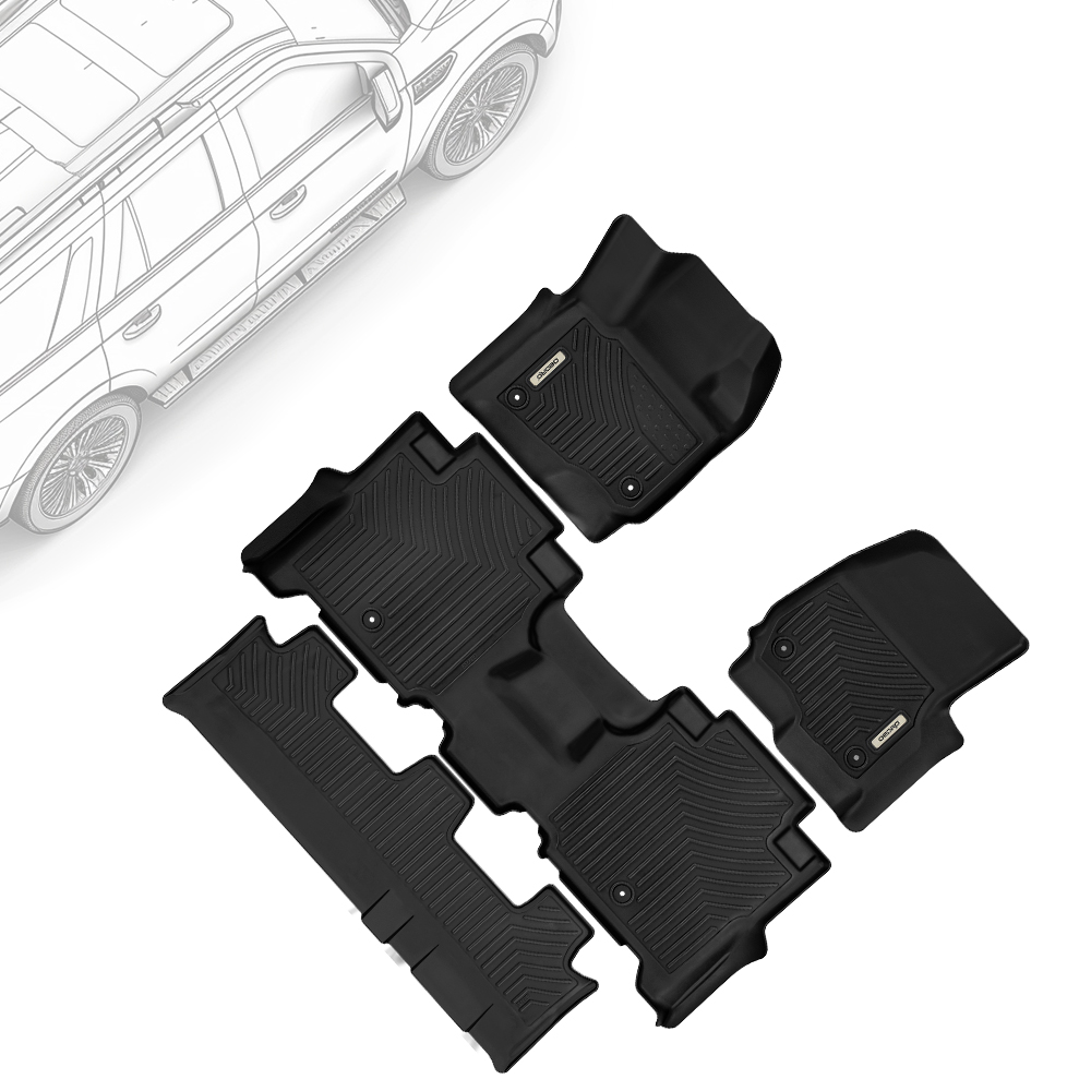 OEDRO Floor Mats for 2018-2025 Ford Expedition/Expedition Max with 2nd Row Bench Seat Full Set Liners