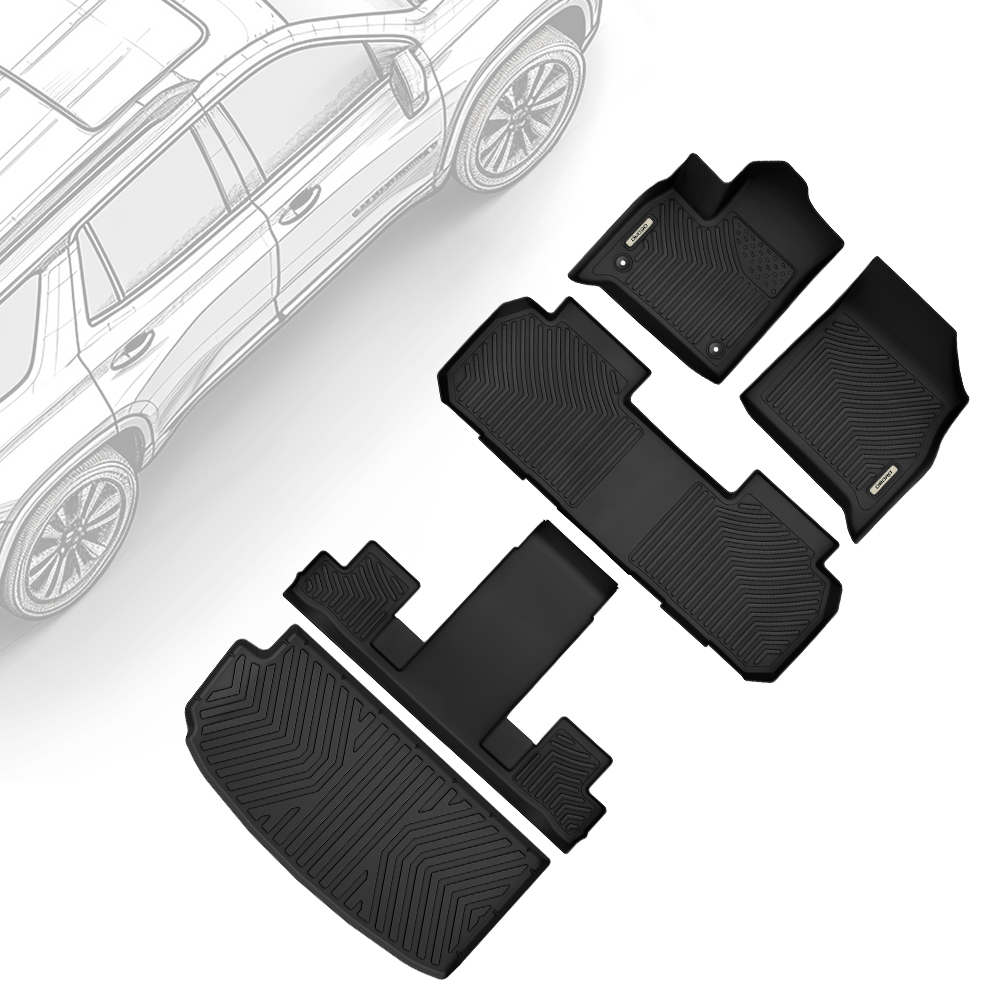 JOULARISE All-Weather Cargo Mat & Backrest Covers For 2024-2025 Chevy Traverse - TPE Trunk Liner Protection