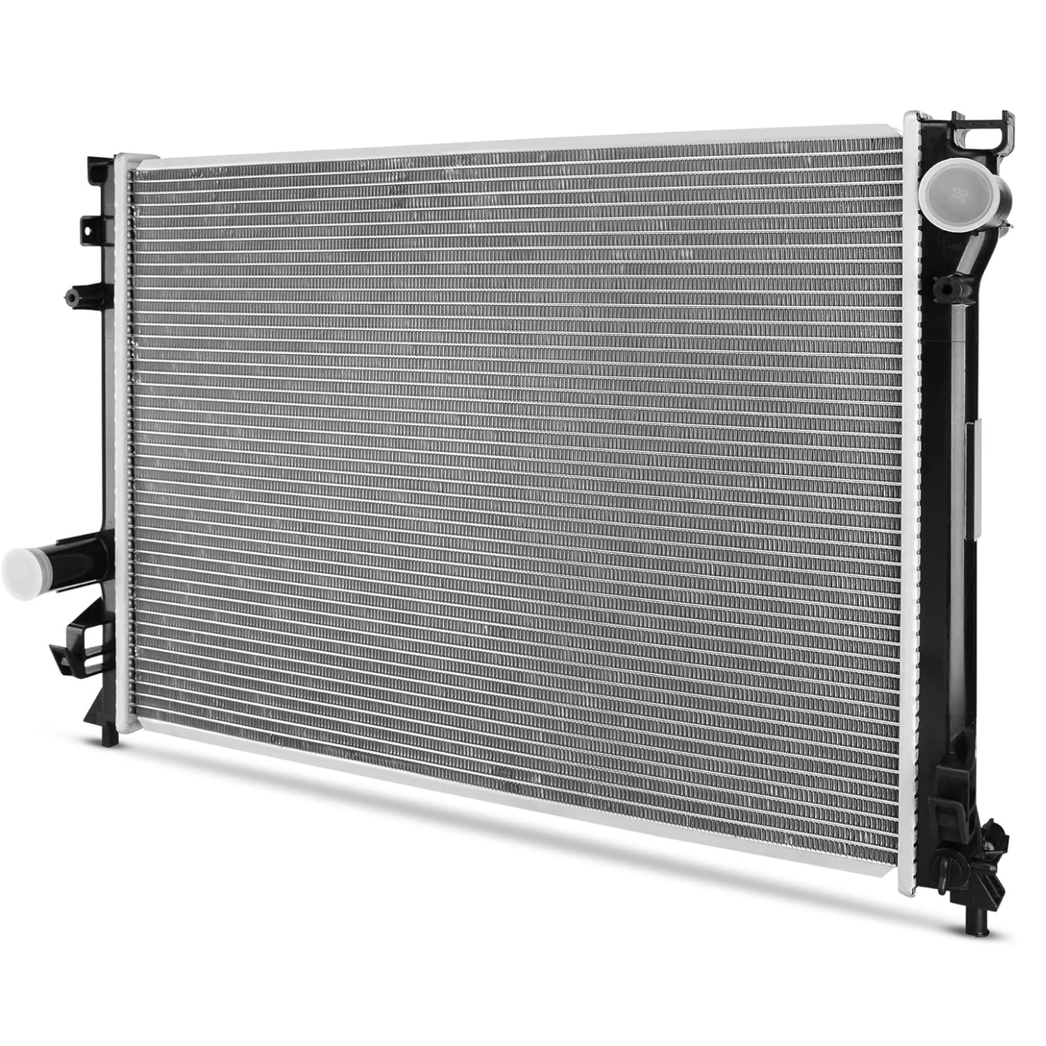 Side view of YITAMOTOR® Radiator Compatible with 2009-2021 Chrysler 300 Dodge Charger Challenger 2.7L 3.5L 3.6L 5.7L 6.1L 6.4L