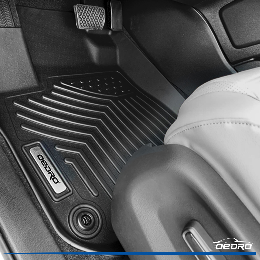 Side view of OEDRO Floor Mats for 2017-2022 Kia Sportage / 2019-2021 Hyundai Tucson, Unique Black TPE All-Weather Guard Full Set Liners