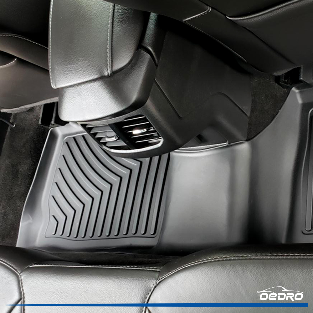 Side view of OEDRO Floor Mats for 2017-2022 Kia Sportage / 2019-2021 Hyundai Tucson, Unique Black TPE All-Weather Guard Full Set Liners