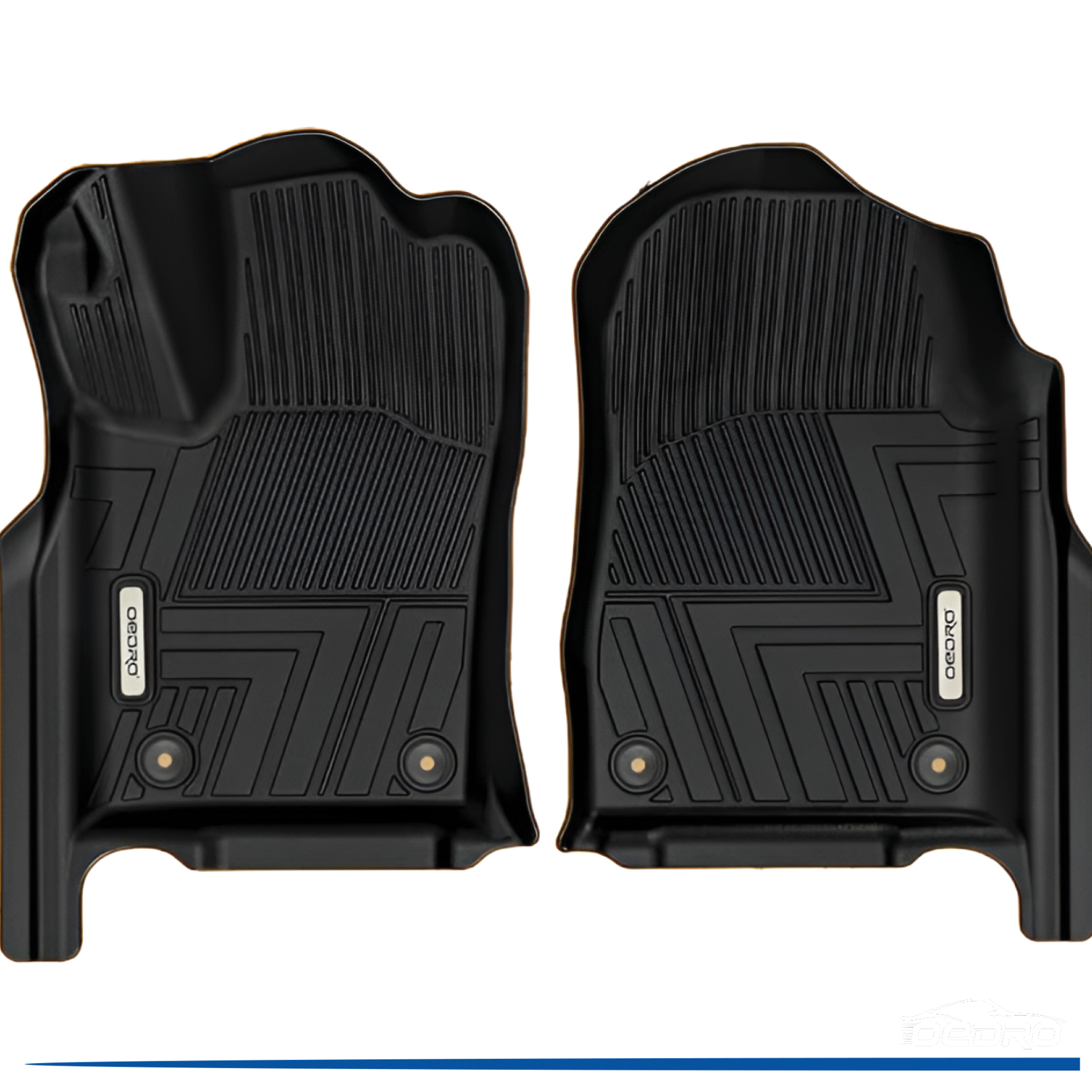 Side view of OEDRO Upgraded Floor Mats for 2016-2021 Jeep Grand Cherokee / 2022-2023 Jeep Grand Cherokee WK (Non L Models ), Custom Fit Black TPE All Weather Car F