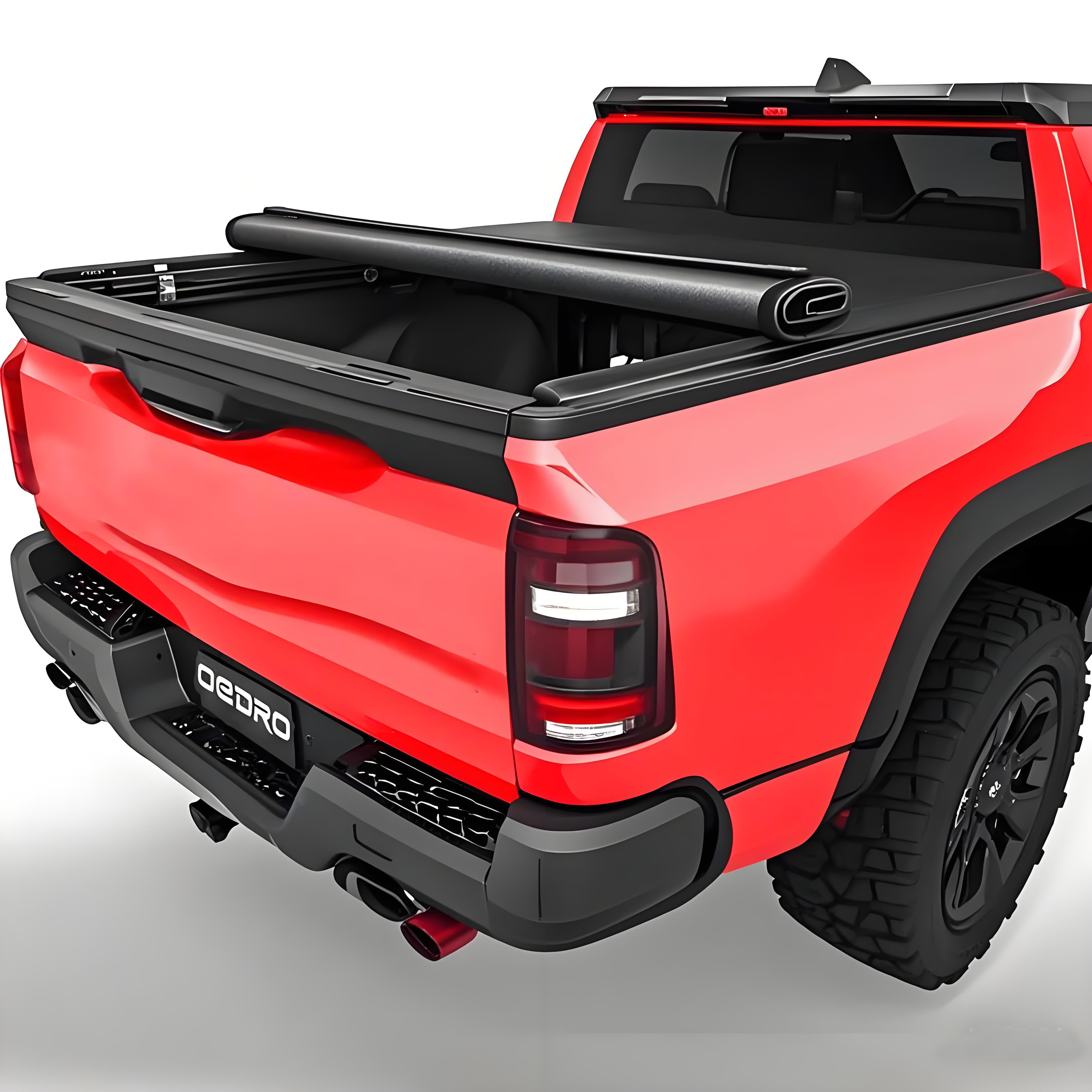 OEDRO 5.5FT Soft Roll Up Truck Bed Tonneau Cover for 2022-2025 Toyota Tundra(Excl.Trail) with Deck Rail System