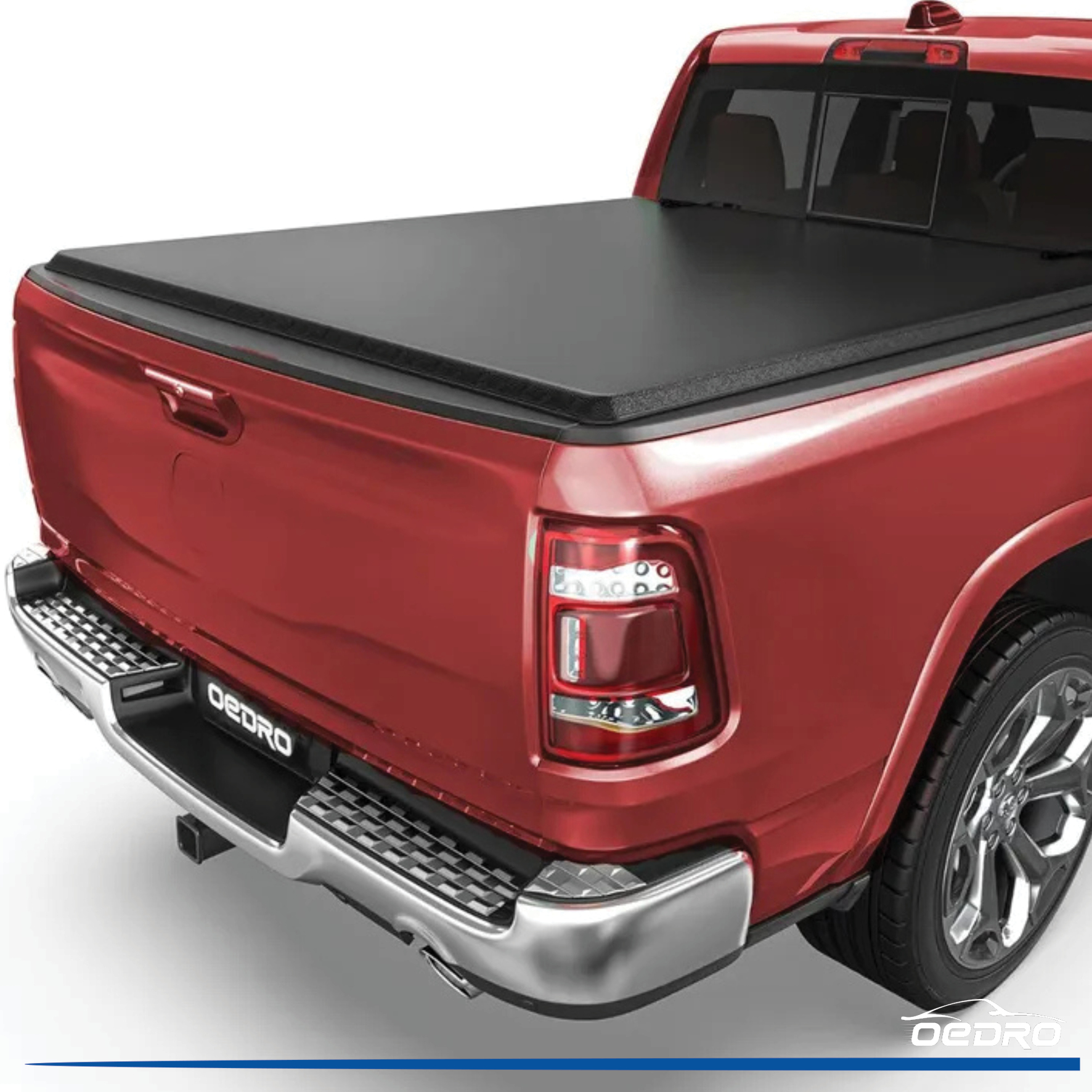 Side view of 5ft Bed Soft Roll-Up Tonneau Cover for Nissan Frontier 2005-2025 (NOT for México)  Full Protection with Durable Double-Layer PVC