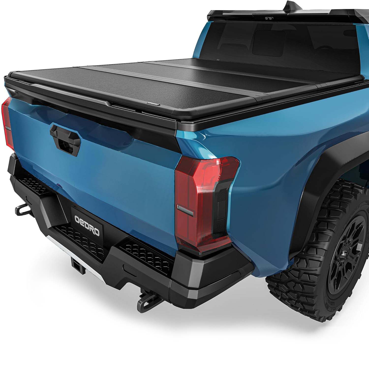OEDRO 5FT Hard Tri-fold Tonneau Cover Fold Truck Bed Covers Fit for 2024 2025 Toyota Tacoma (Excl. Trail Edition) with 5 Feet Bed with Tacoma Bed Rail