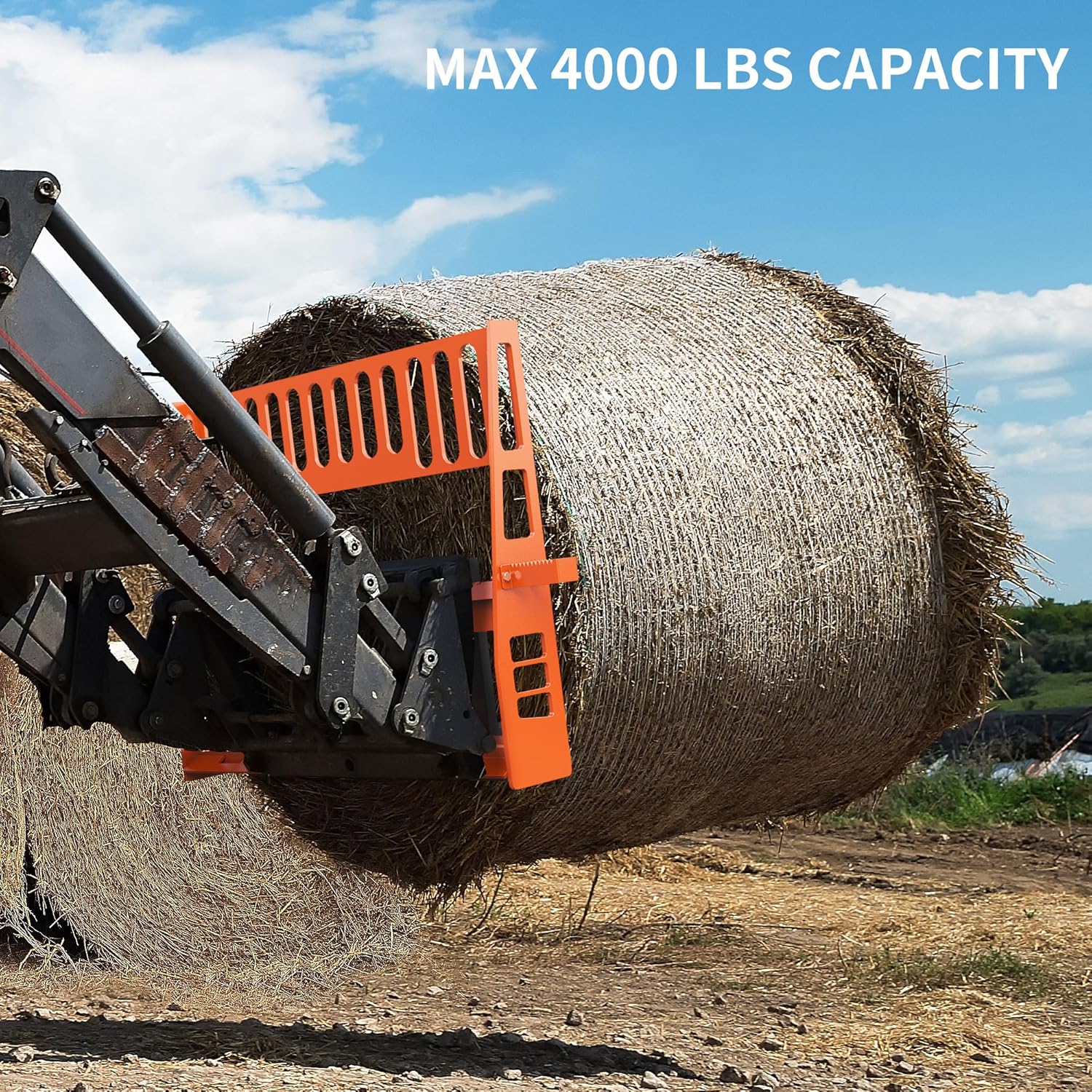 Side view of 4000LB Skid Steer Pallet Fork Attachment with 48" Blades | Quick Tach | YITAMOTOR