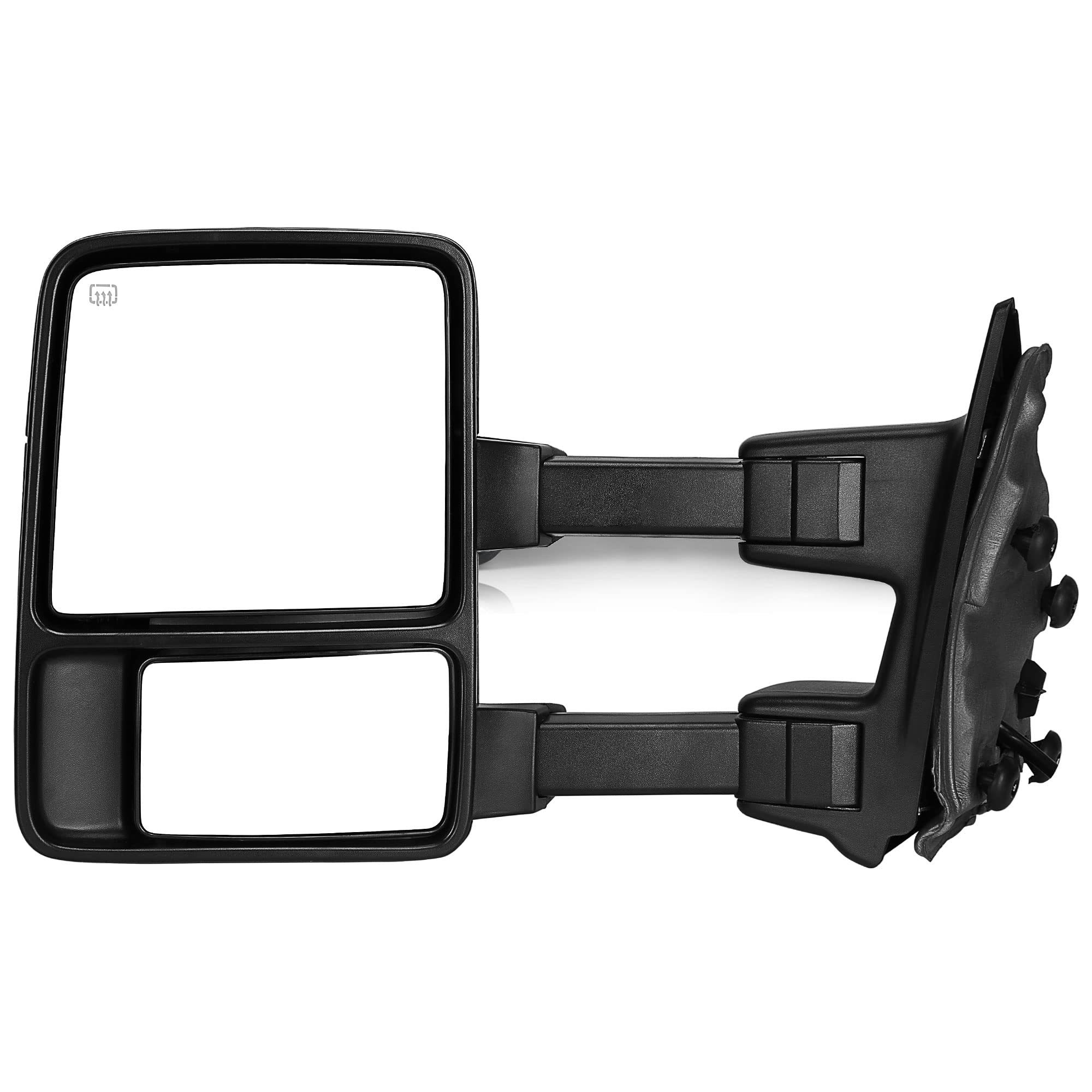 YITAMOTOR® Driver Left Side Towing Mirrors for 2008-2016 Ford F250 F350 F450 F550 Super Duty, Power Adjusted Plane Mirror