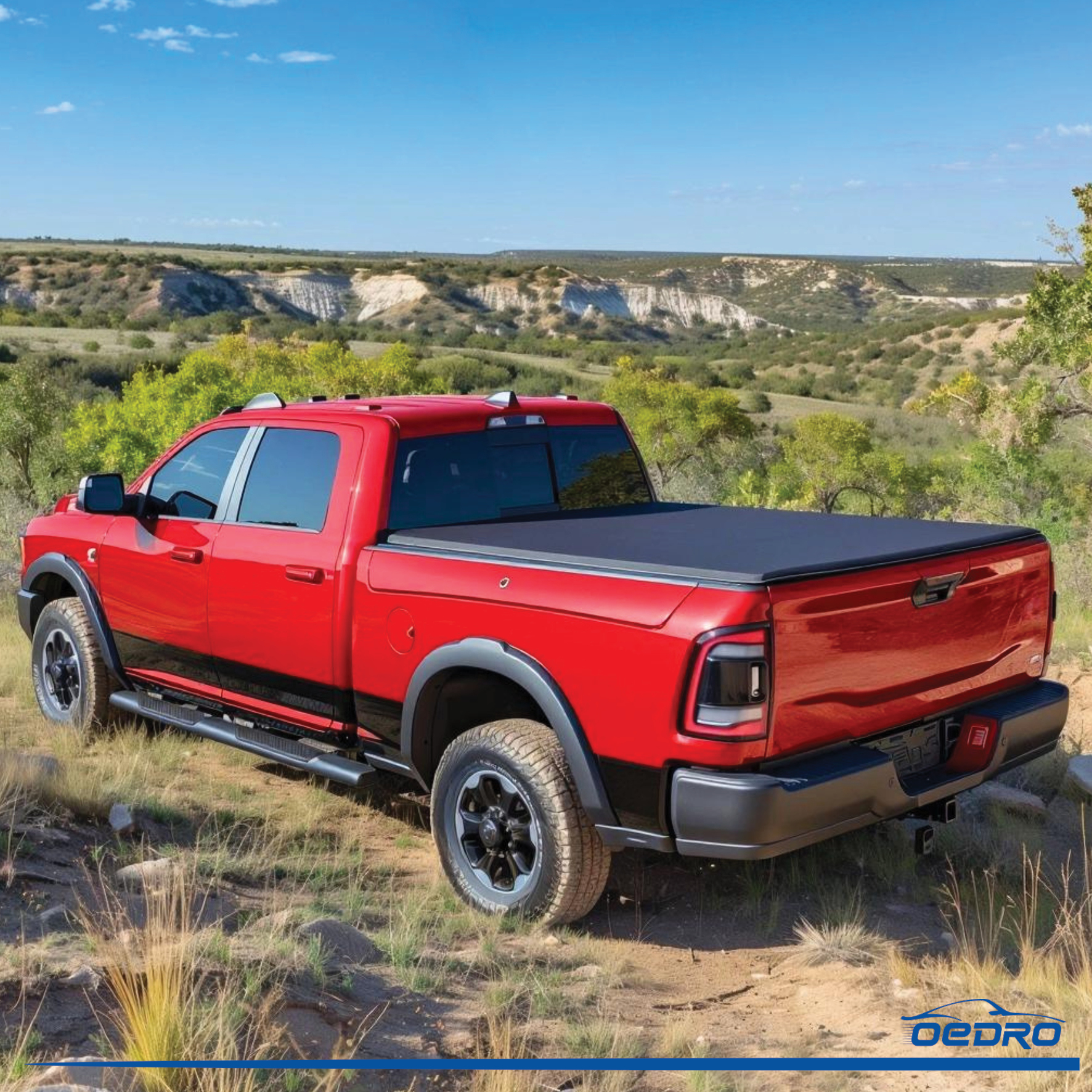 Side view of 6.4FT Soft Roll-Up Truck Bed Cover Fits for Dodge Ram 1500 Classic 2002-2024 (Excl. New Body), Fits for  2003-2025 Dodge Ram 2500 3500| 6'4" (76") Bed