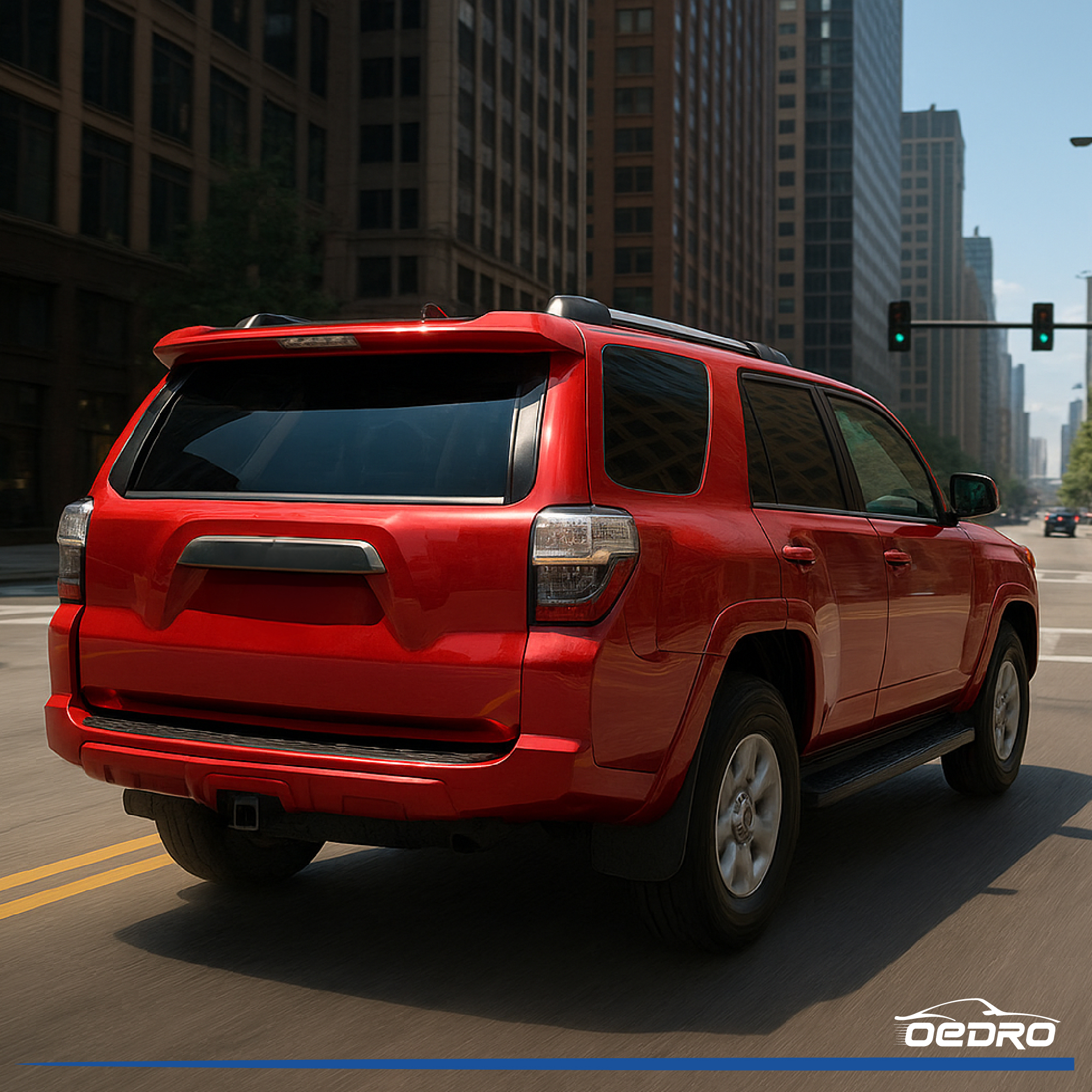 Side view of OEDRO Floor Mats for 2013-2024 Toyota 4Runner, Includes 1st and 2nd 3rd Row Full Set Liners