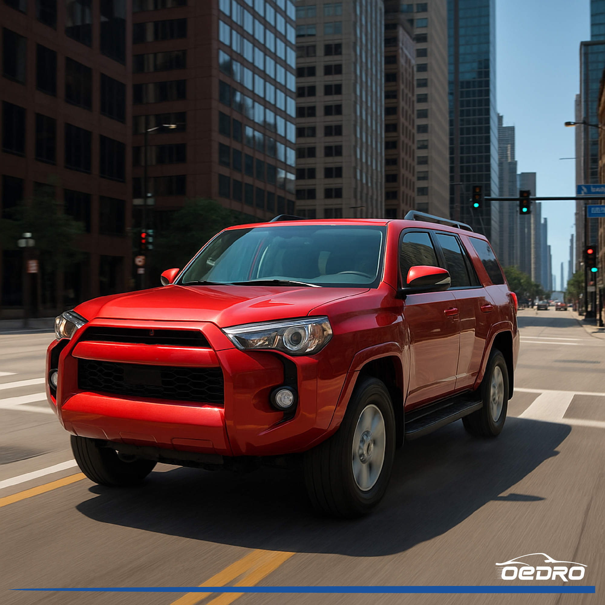 Side view of OEDRO Floor Mats for 2013-2024 Toyota 4Runner, Includes 1st and 2nd 3rd Row Full Set Liners