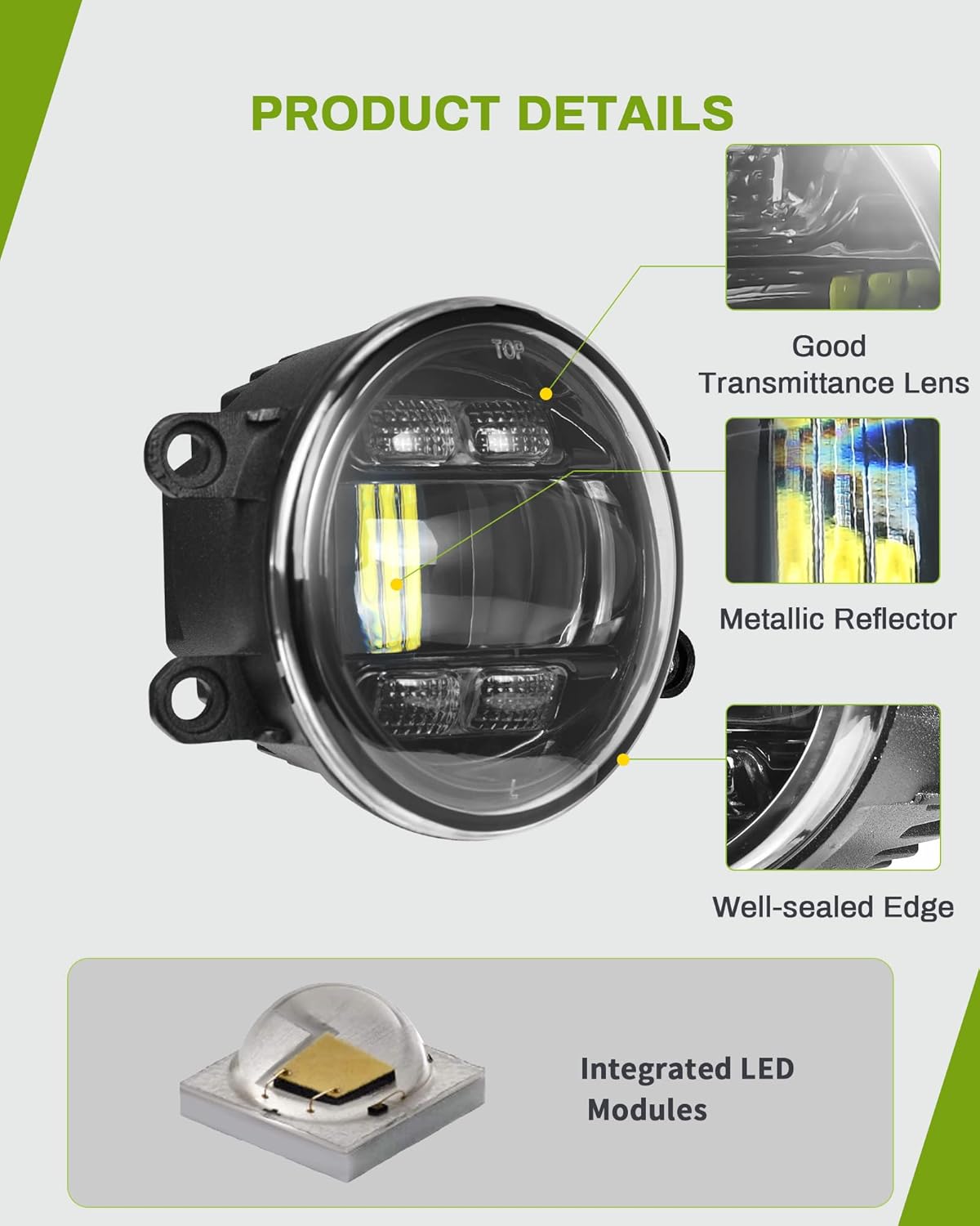 YITAMOTOR LED Fog Lights Compatible with 2007-2014 Camry / 2009
