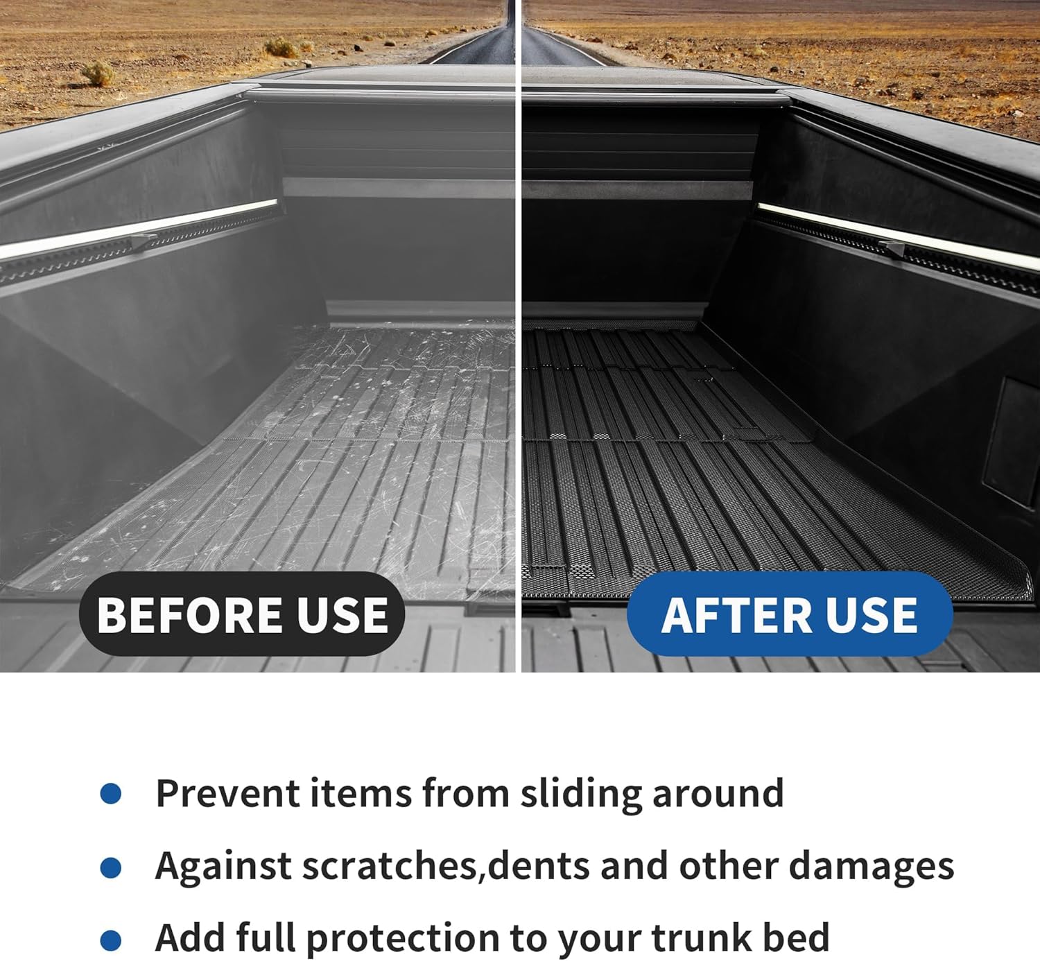 Side view of YITAMOTOR Heavy-Duty Bed Mat for 2023-2026 Chevy Colorado/GMC Canyon 5FT – TPE All-Weather Protection