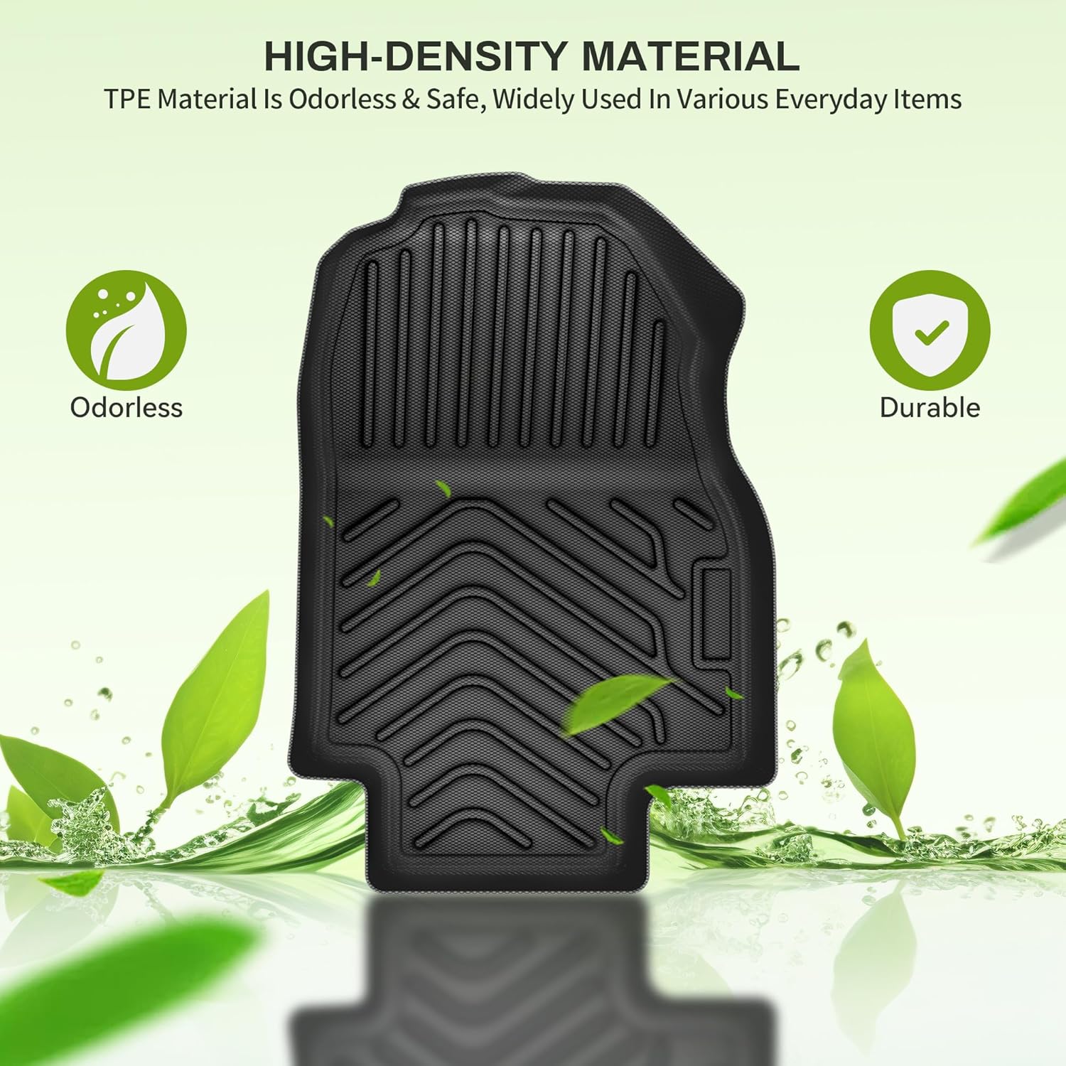 Side view of YITAMOTOR All-Weather Floor & Cargo Mats for 2022-2025 Jeep Grand Cherokee (Incl. 4XE) – Full Set TPE Liners