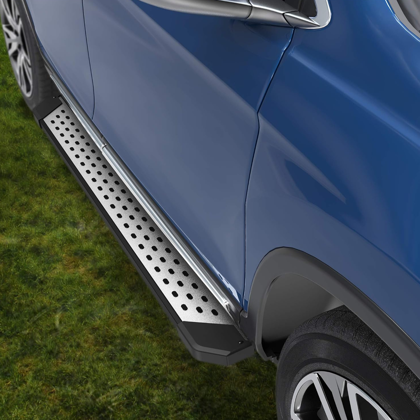 Side view of YITAMOTOR® 2016-2022 Honda Pilot SUV Running Boards Aluminum Side Steps Nerf Bars Step Rails OE Style