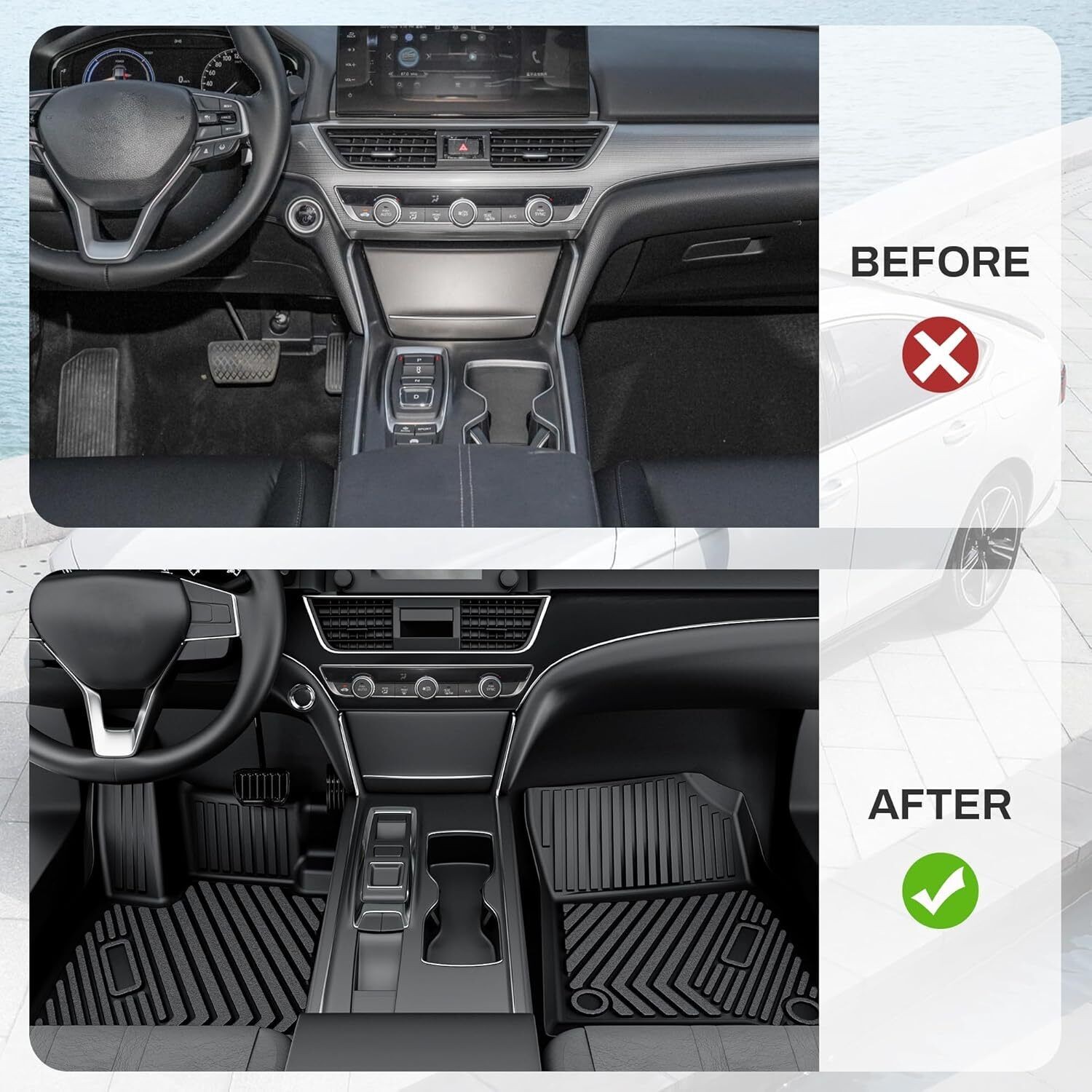Side view of YITAMOTOR All-Weather Floor & Trunk Mat Set for 2025 2026 Chevy Equinox(Gas Only)