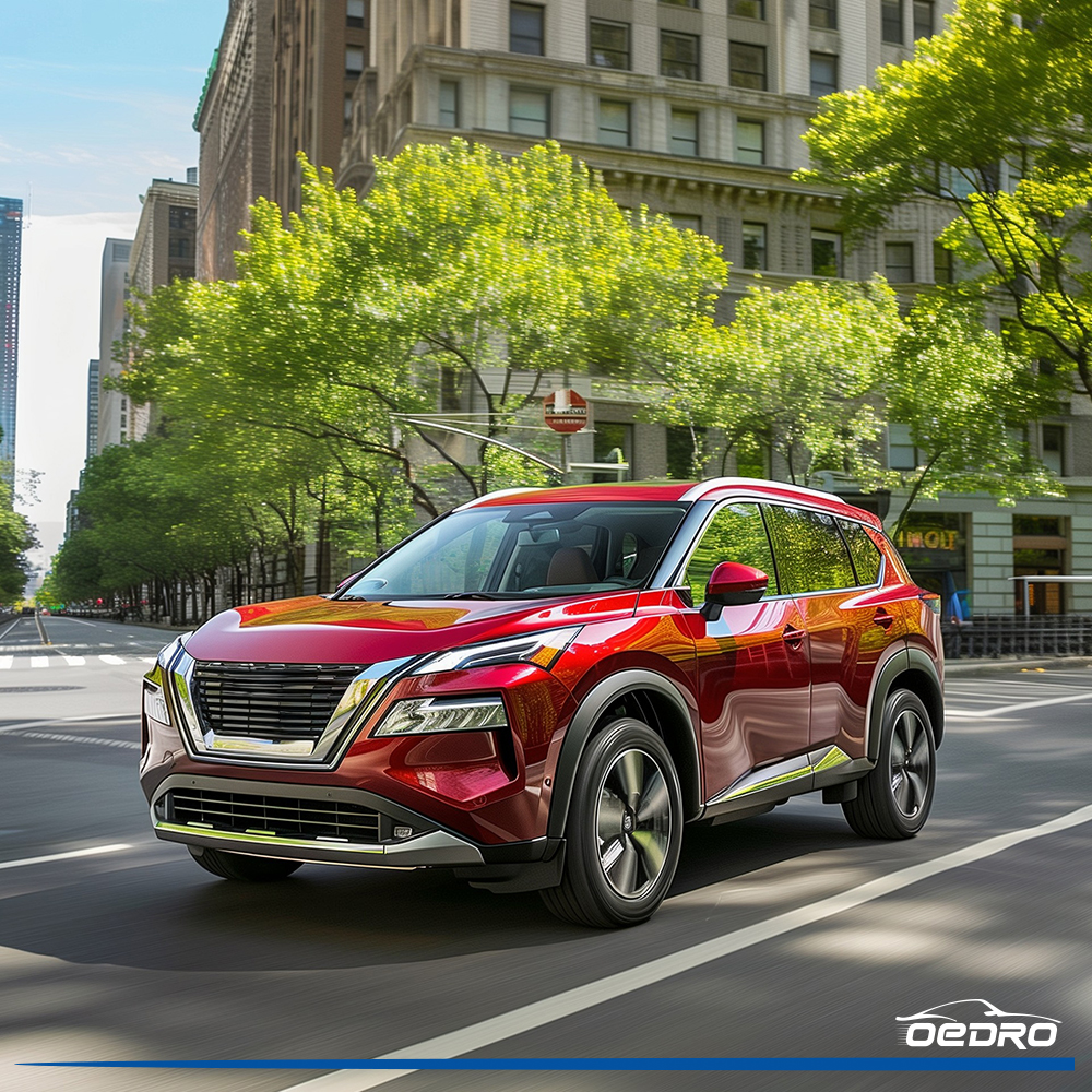 Side view of OEDRO Floor Mats Set for 2021-2025 Nissan Rogue (NOT Fit Sport or Select Models, Only Fit AWD Drive Models)
