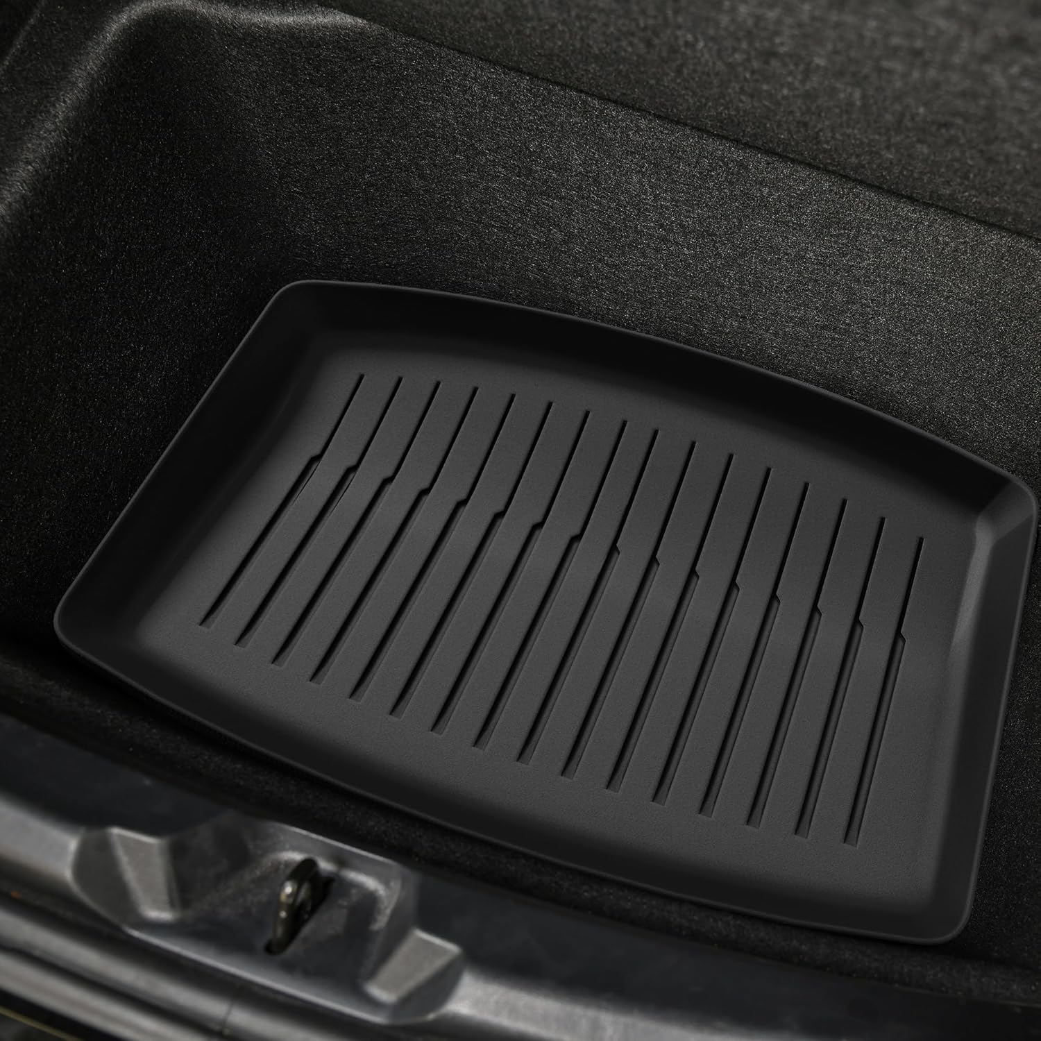 Side view of YITAMOTOR 9-Piece All-Weather Floor Mat Set for Tesla Model Y (5-Seater) - Full TPE Interior Protection