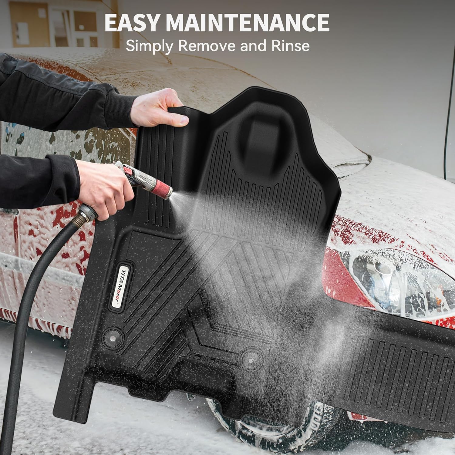 WeatherTech Tappetini Auto Su Misura Per RAM 2500/3500 (2019-2024) - 1° Fila, Nero, FloorLiner Laser Measured