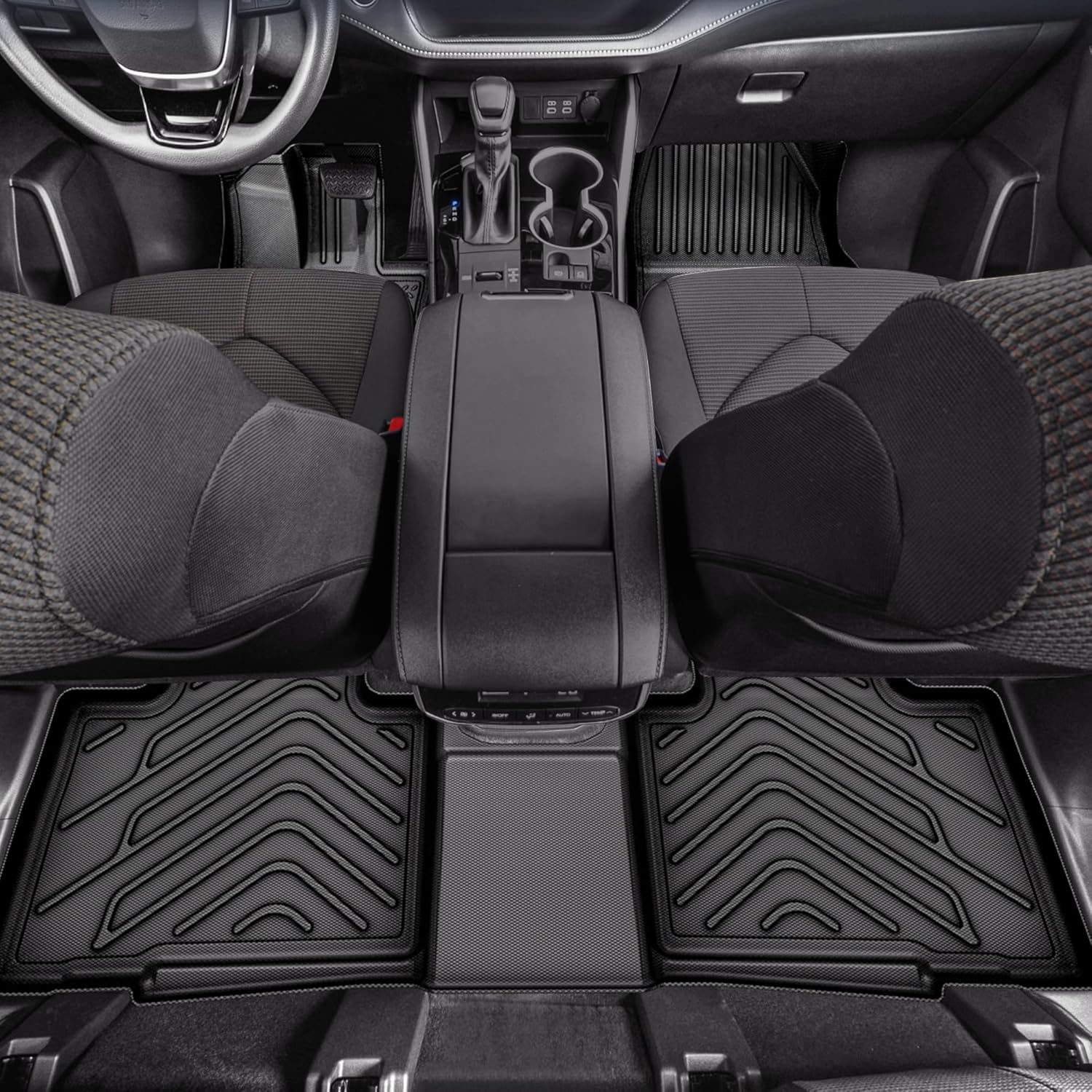 Side view of YITAMOTOR All-Weather Floor & Cargo Mats for 2022-2025 Jeep Grand Cherokee (Incl. 4XE) – Full Set TPE Liners