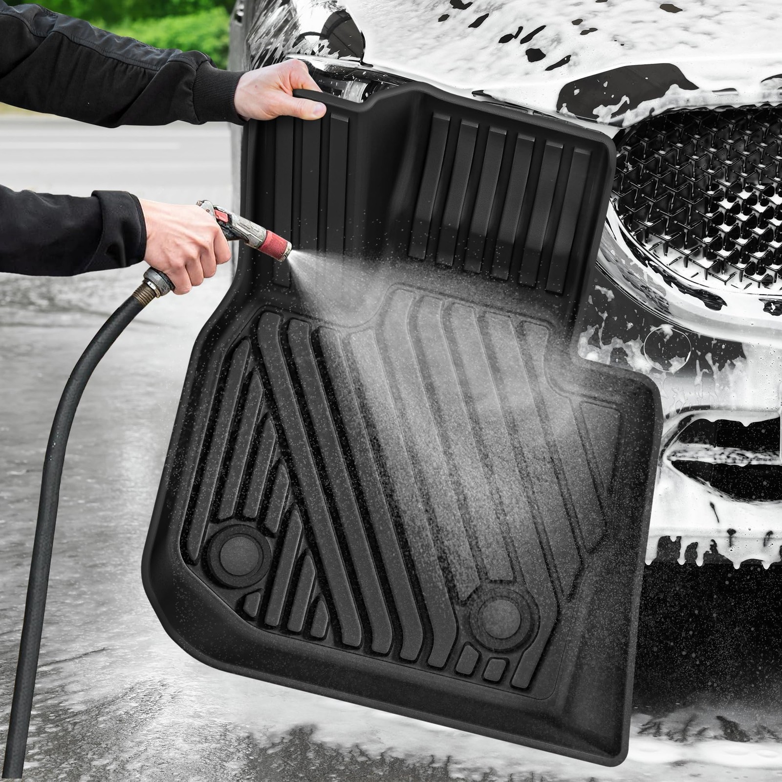 Side view of YITAMOTOR All-Weather Floor & Trunk Mat Set for 2025 2026 Chevy Equinox(Gas Only)