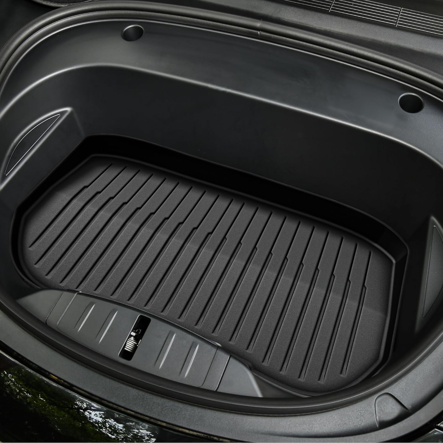 Side view of YITAMOTOR 9-Piece All-Weather Floor Mat Set for Tesla Model Y (5-Seater) - Full TPE Interior Protection