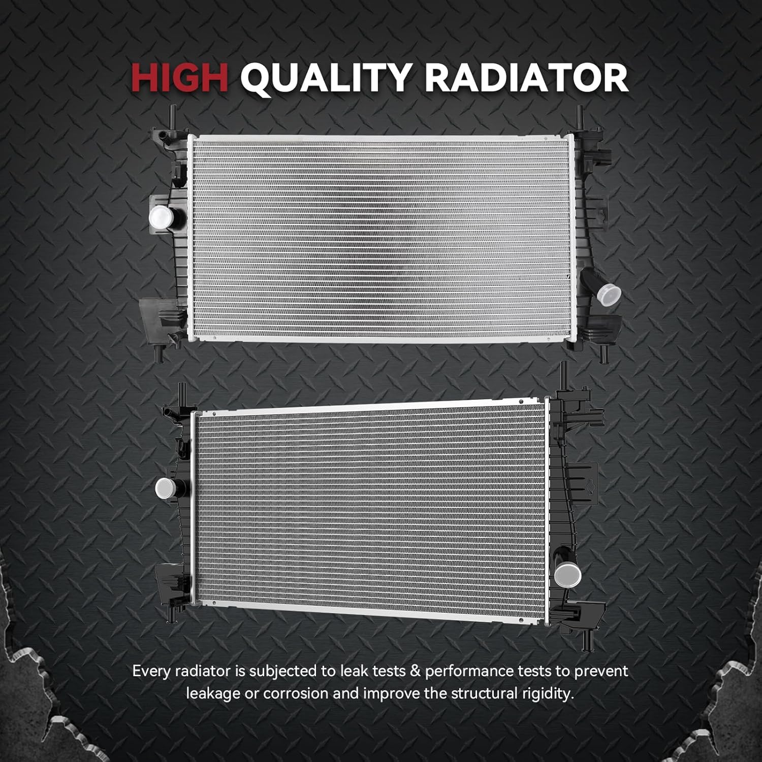 Side view of YITAMOTOR Aluminum Radiator - Direct Fit Replacement for 2012-2018 Ford Focus 2.0L L4 Engine