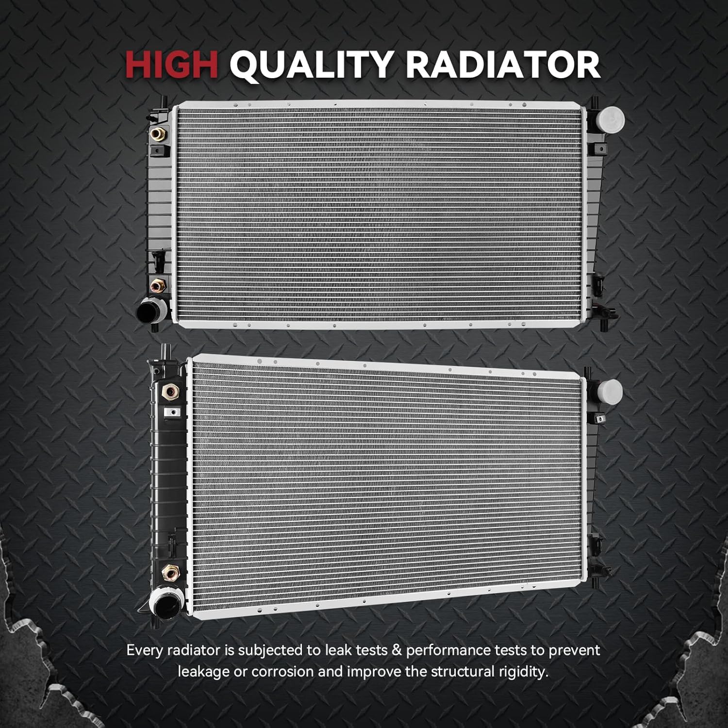 Side view of YITAMOTOR Aluminum Radiator - Direct Fit for 1999-2003 Ford F-Series & SUV Models | 4.2L-5.4L V6 V8
