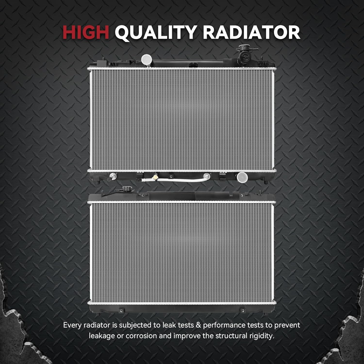 Side view of YITAMOTOR Aluminum Core Radiator - Direct Fit for 2007-2011 Toyota Camry | 2.4L 2.5L L4 Engine