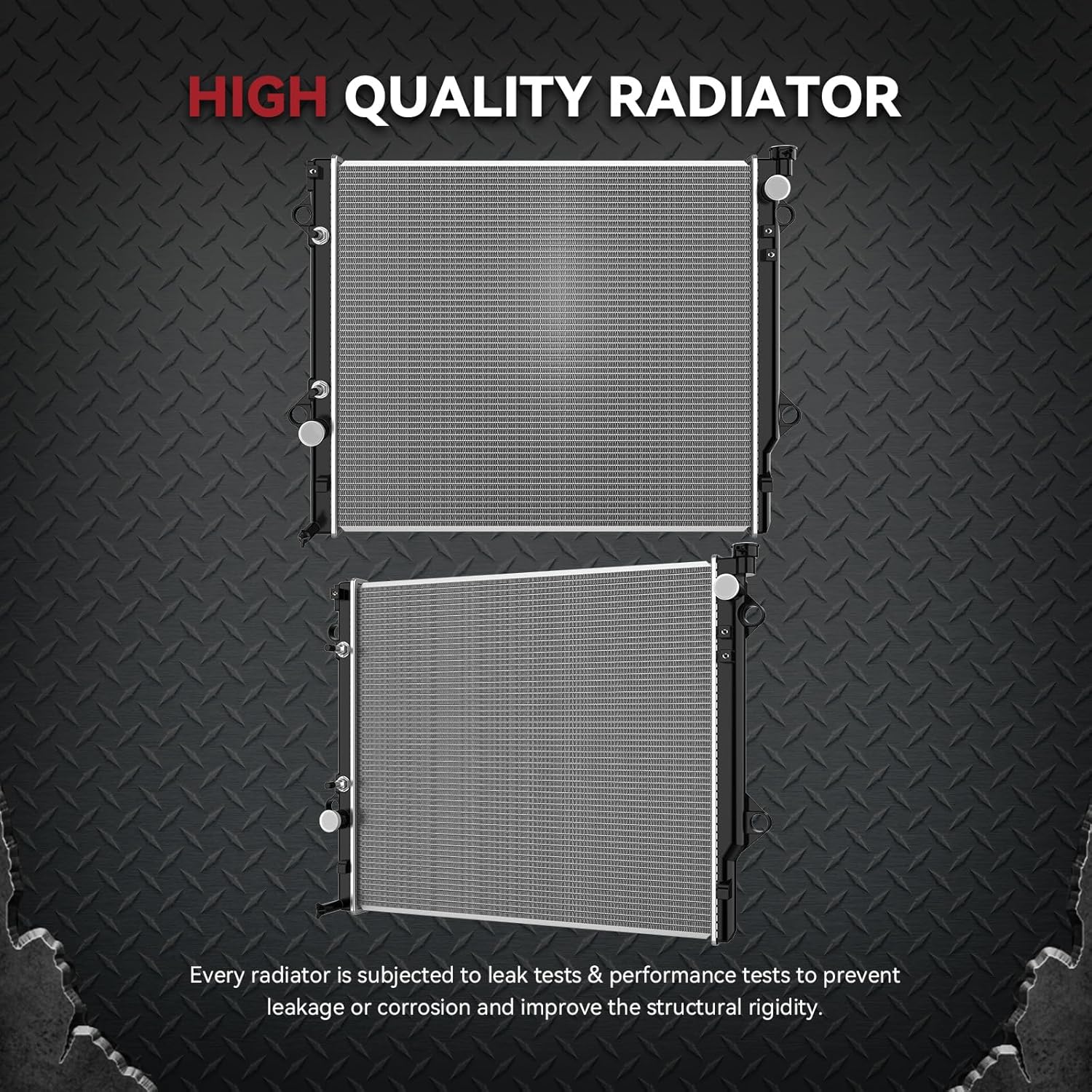 Side view of YITAMOTOR Aluminum Radiator - Direct Fit for 2003-2009 Toyota 4Runner & 2007-2014 FJ Cruiser | 4.0L V6
