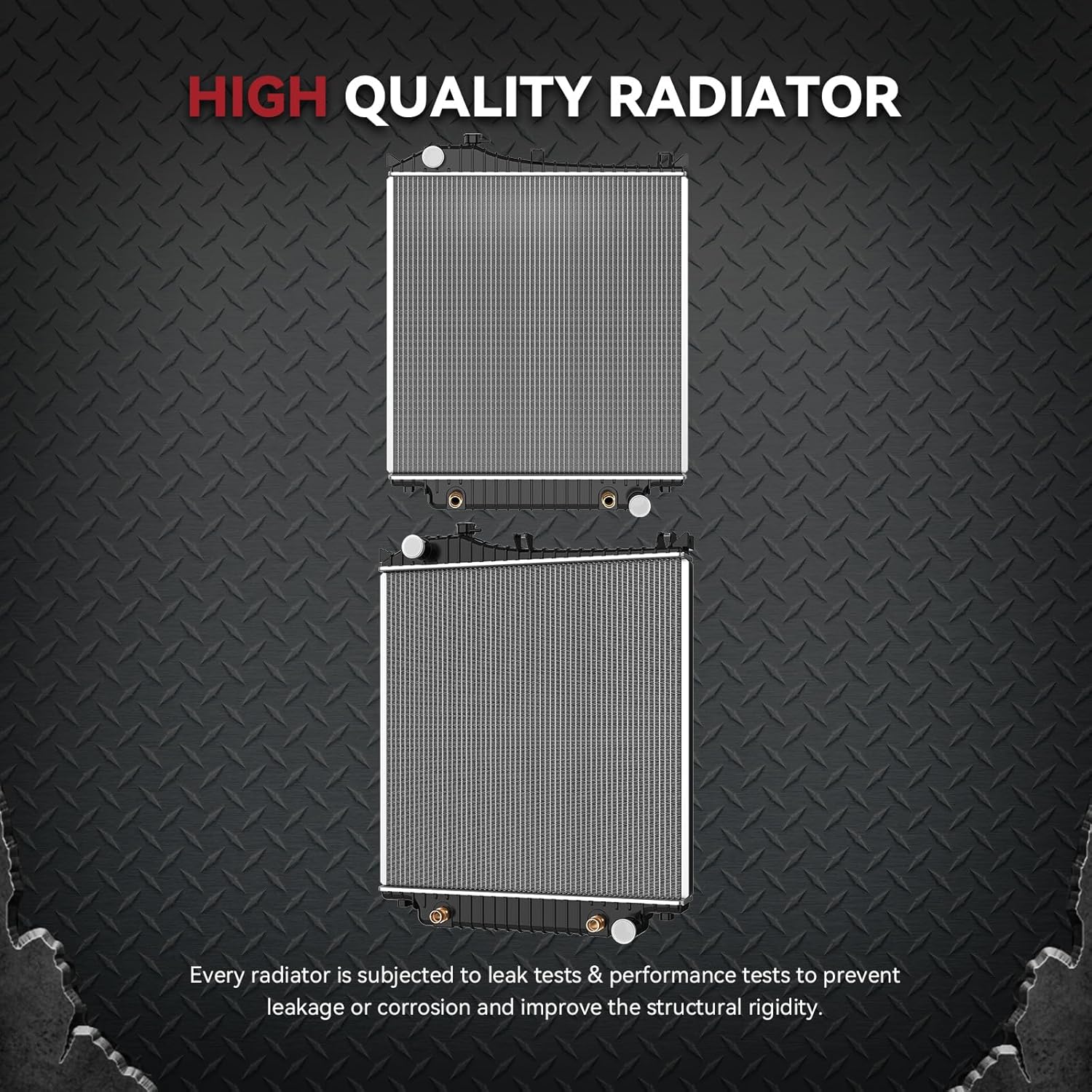 Side view of YITAMOTOR Aluminum Radiator - Direct Fit for 2006-2007 Ford Explorer/Sport Trac & Mercury Mountaineer | 4.0L V6 4.6L V8