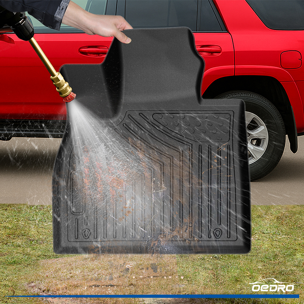 Side view of OEDRO Floor Mats for Hyundai Palisade 2020-2025 w/ 7-Seat, Custom Fit TPE All Weather Trunk Mat with Backrest for 2025 Palisade Bucket Seat