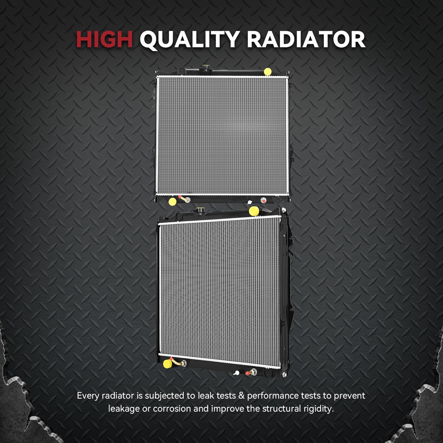 Side view of YITAMOTOR Aluminum Radiator - Direct Fit for 1996-2002 Toyota 4Runner | 2.7L L4 & 3.4L V6 Engines