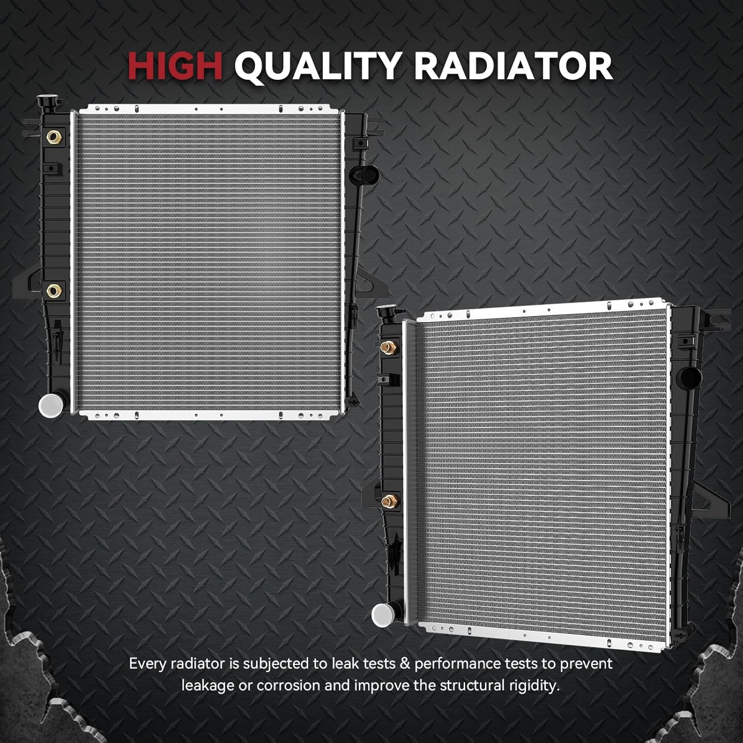 Side view of YITAMOTOR Aluminum Radiator - Direct Fit Replacement for 1998-2008 Ford Explorer/Ranger/Mazda B-Series | 3.0L 4.0L Engine Compatible